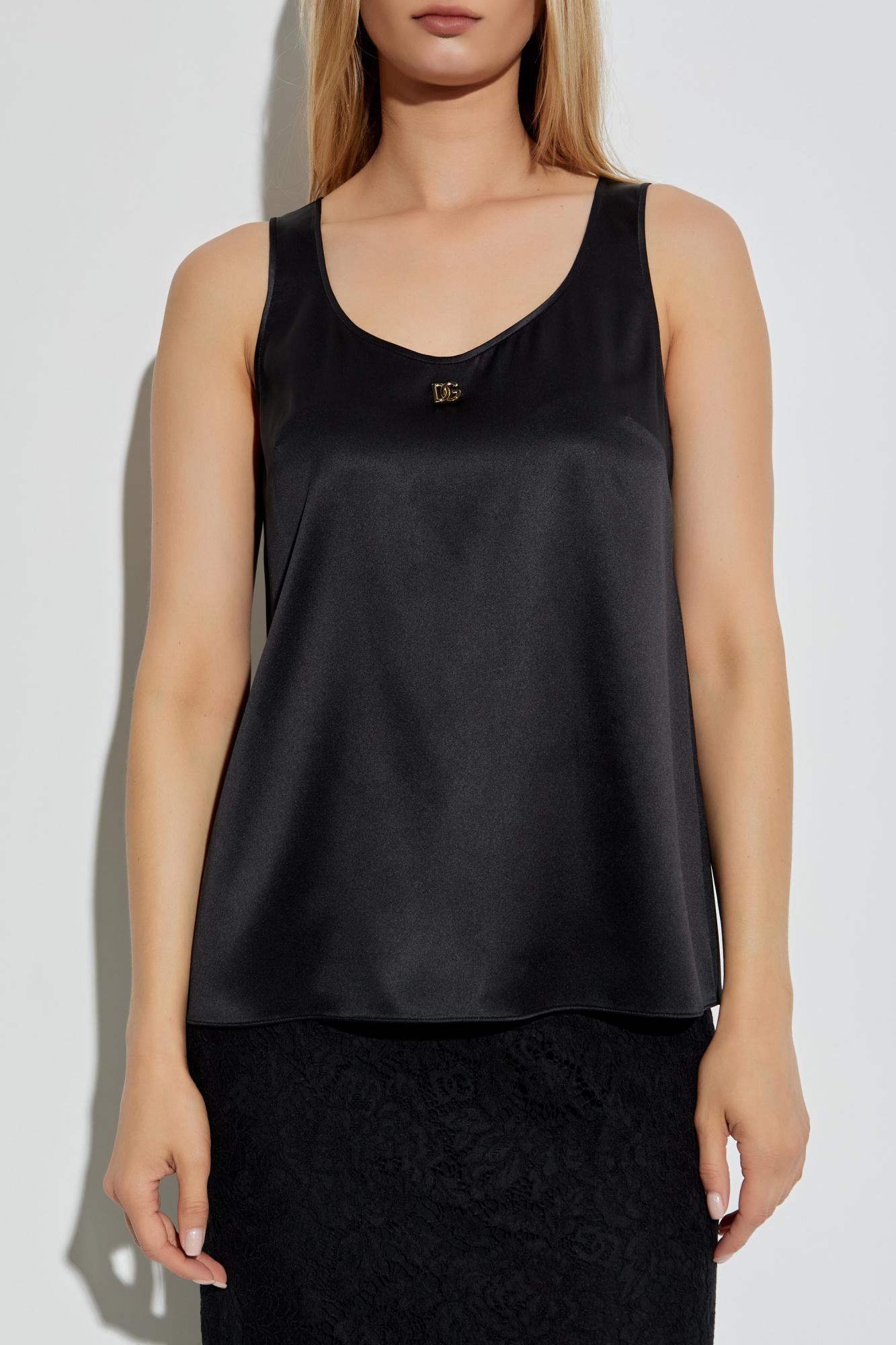 希少 DOLCE&GABBANA ドルガバ DG ノースリーブ タンクトップ 今日特価】Dolce&Gabbana Logo Print Sleeveless Tank Top