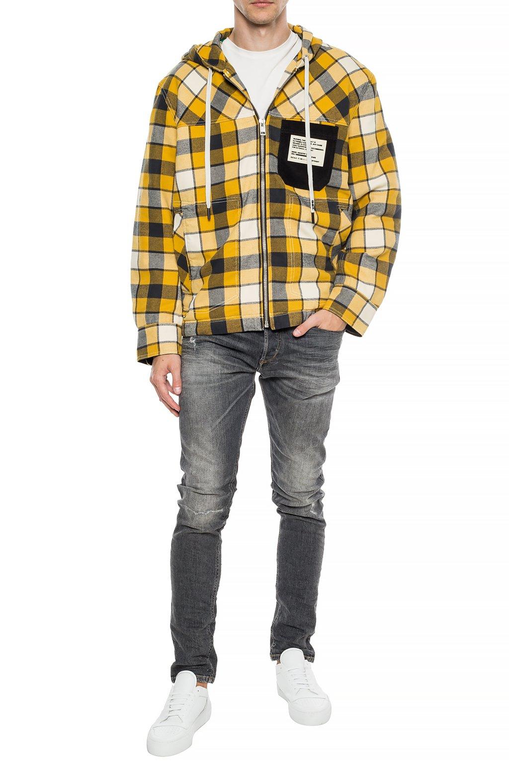 checkered yellow jacket