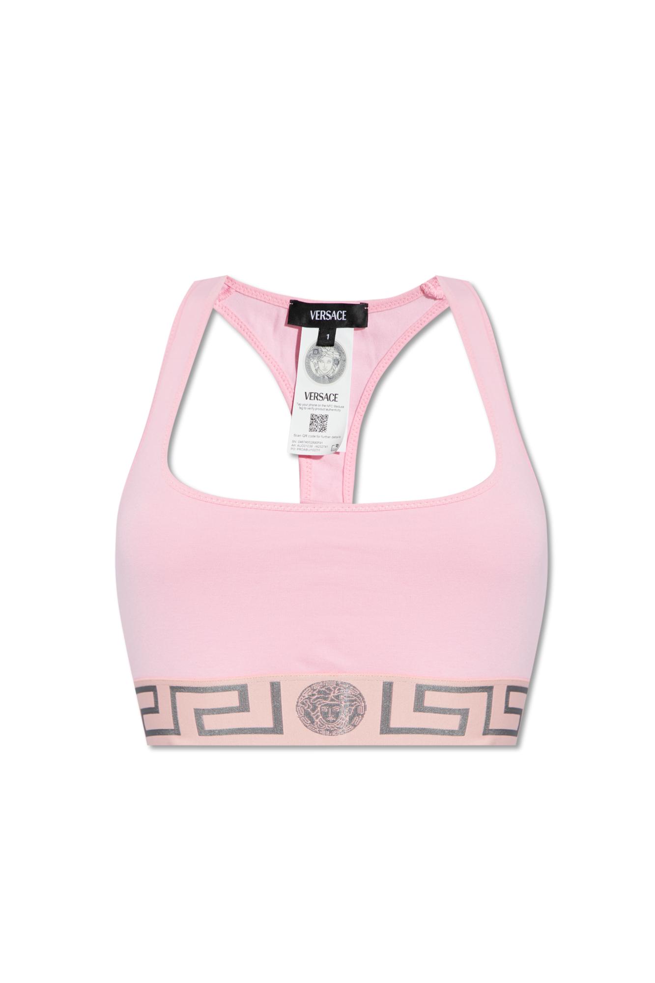 Versace Bra With Logo, in Pink