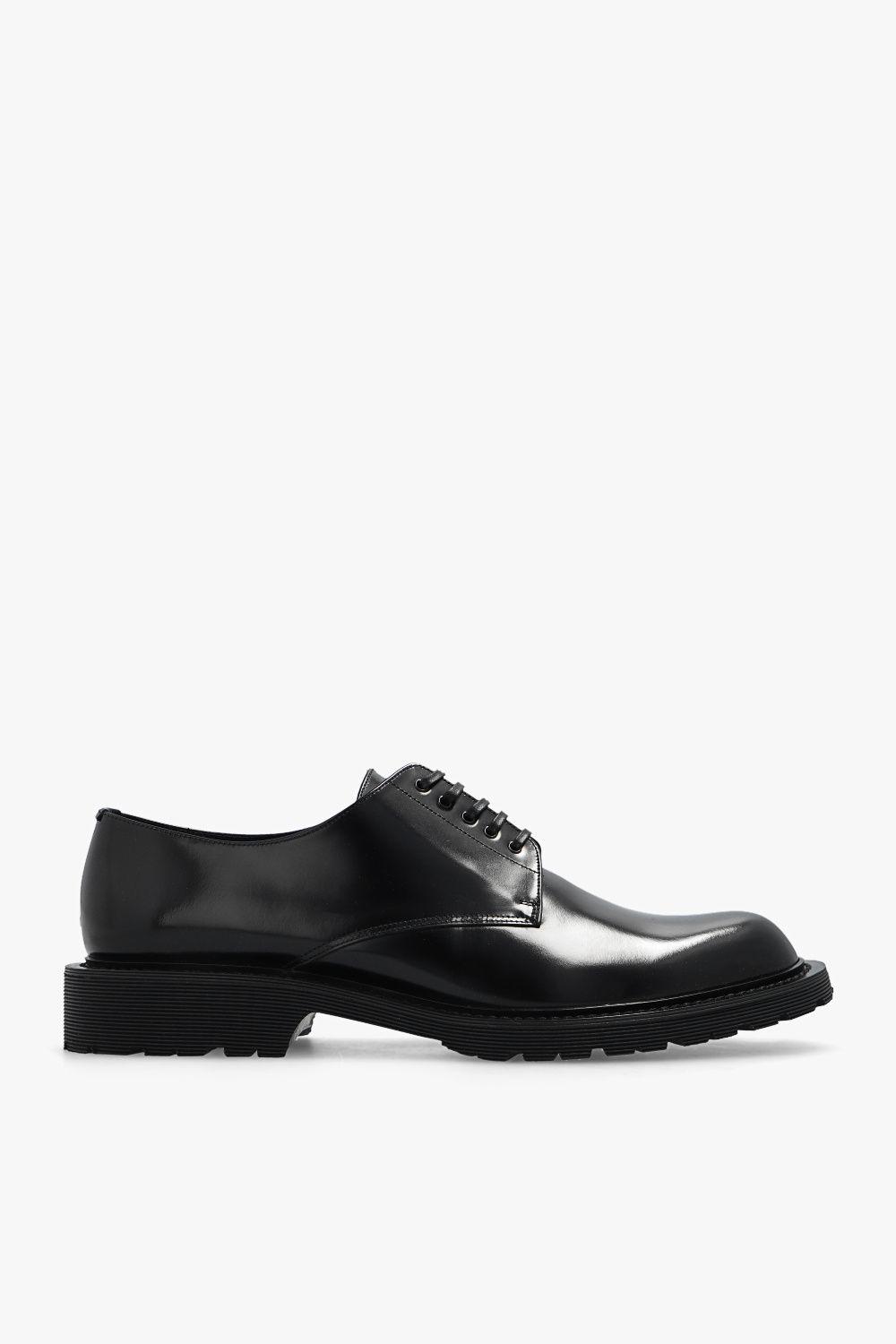Saint Laurent 'army' Leather Derby Shoes in Black for Men Lyst