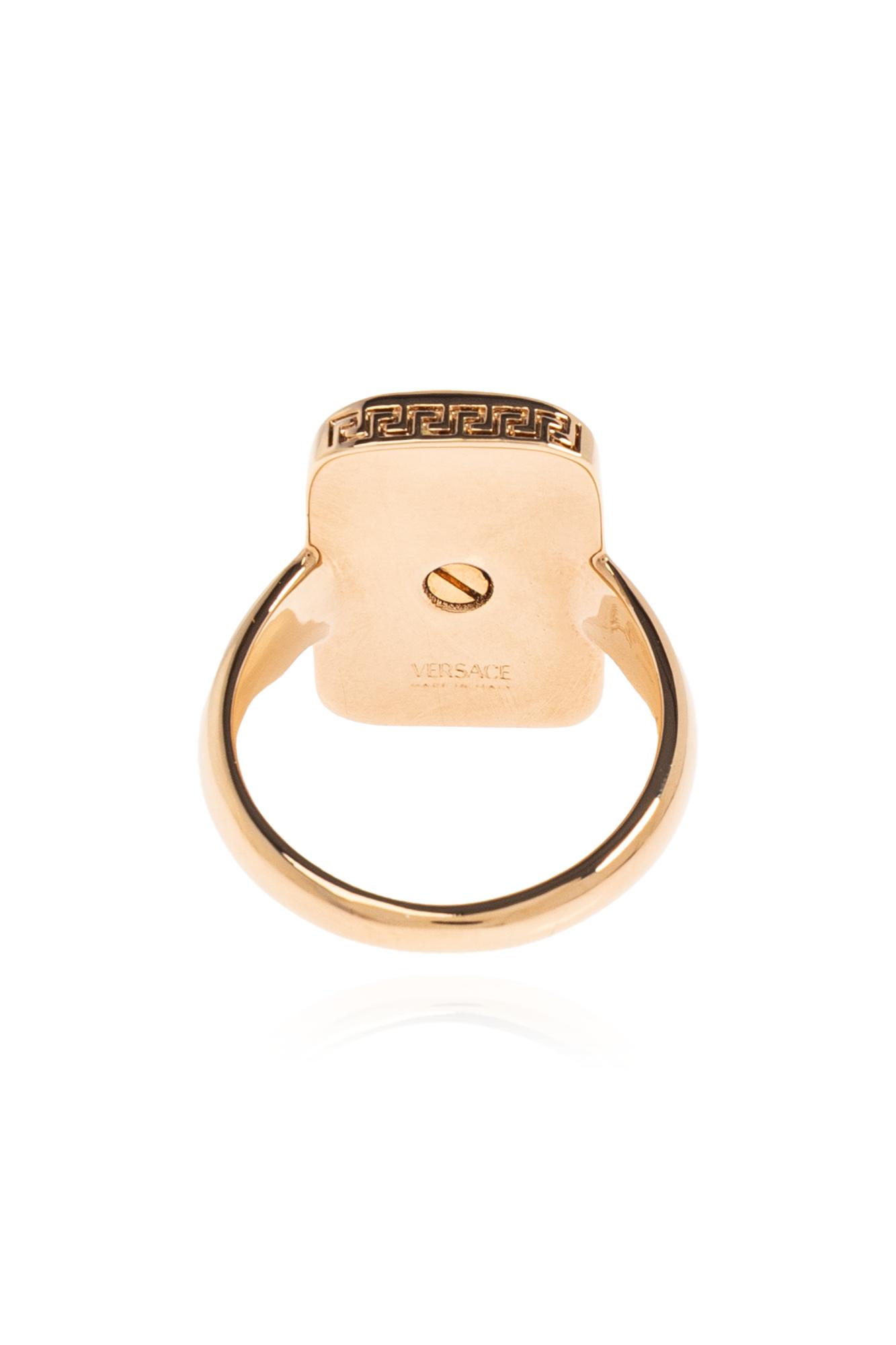Signet Ring Mens Versace Pinky Ring Versace Signet Ring With