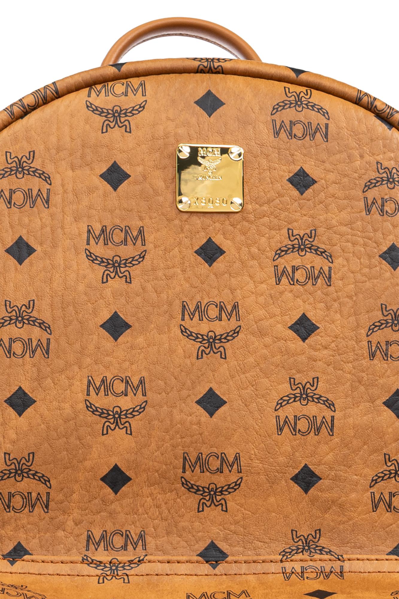 MCM Backpack With Logo in Orange for Men | Lyst
