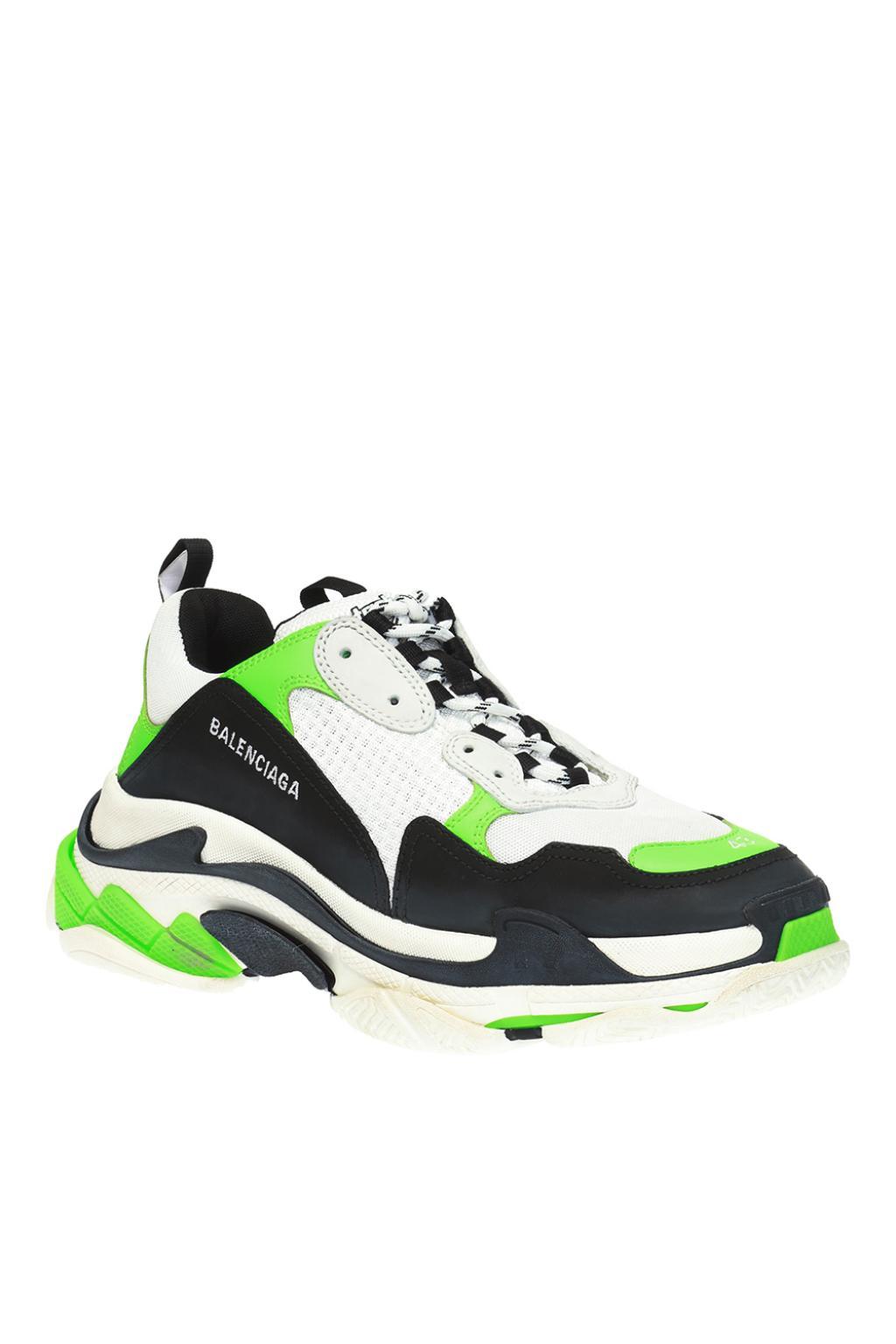 balenciaga triple s green black