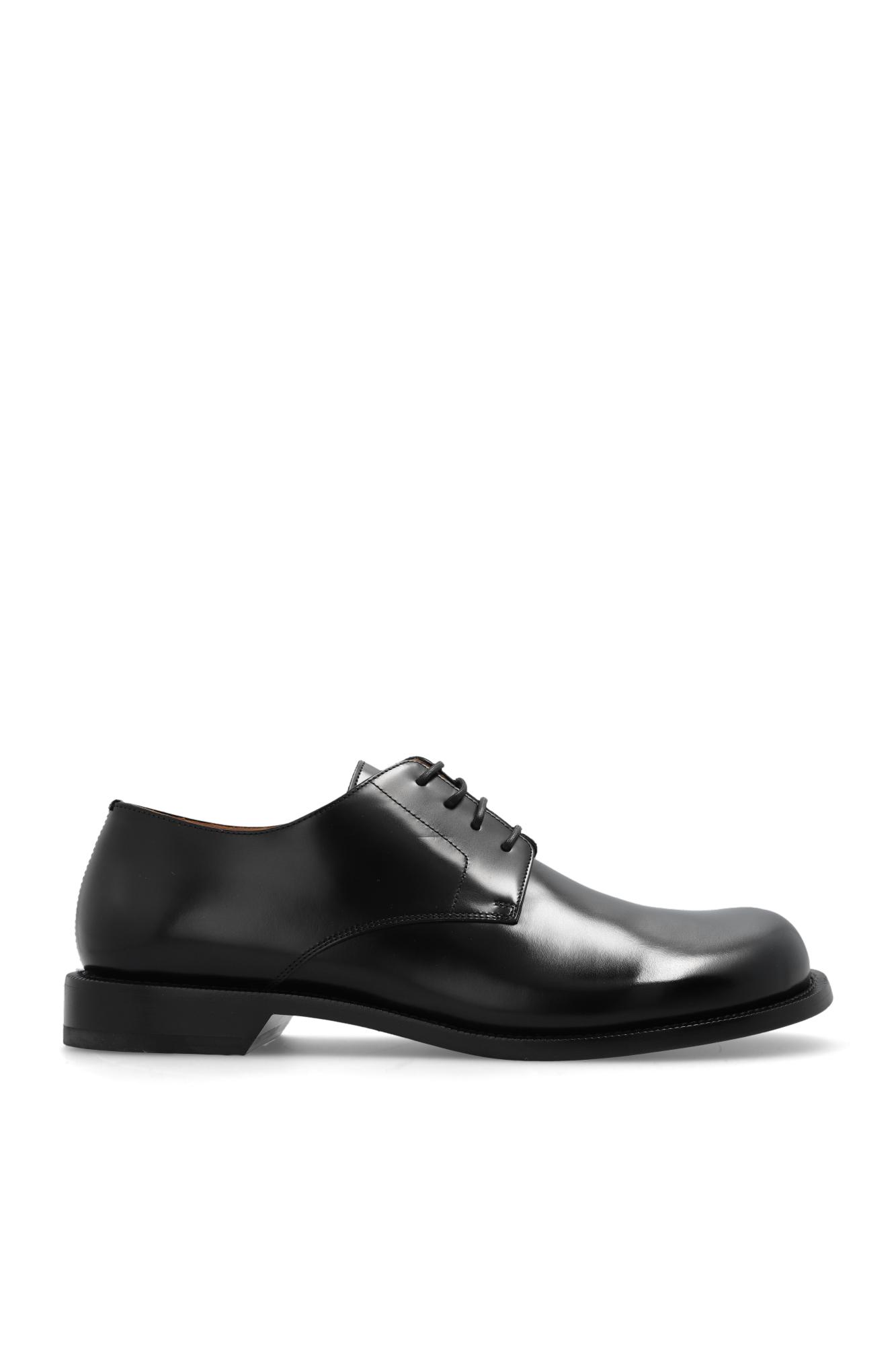 Loewe Leather Derby Shoes in Black | Lyst