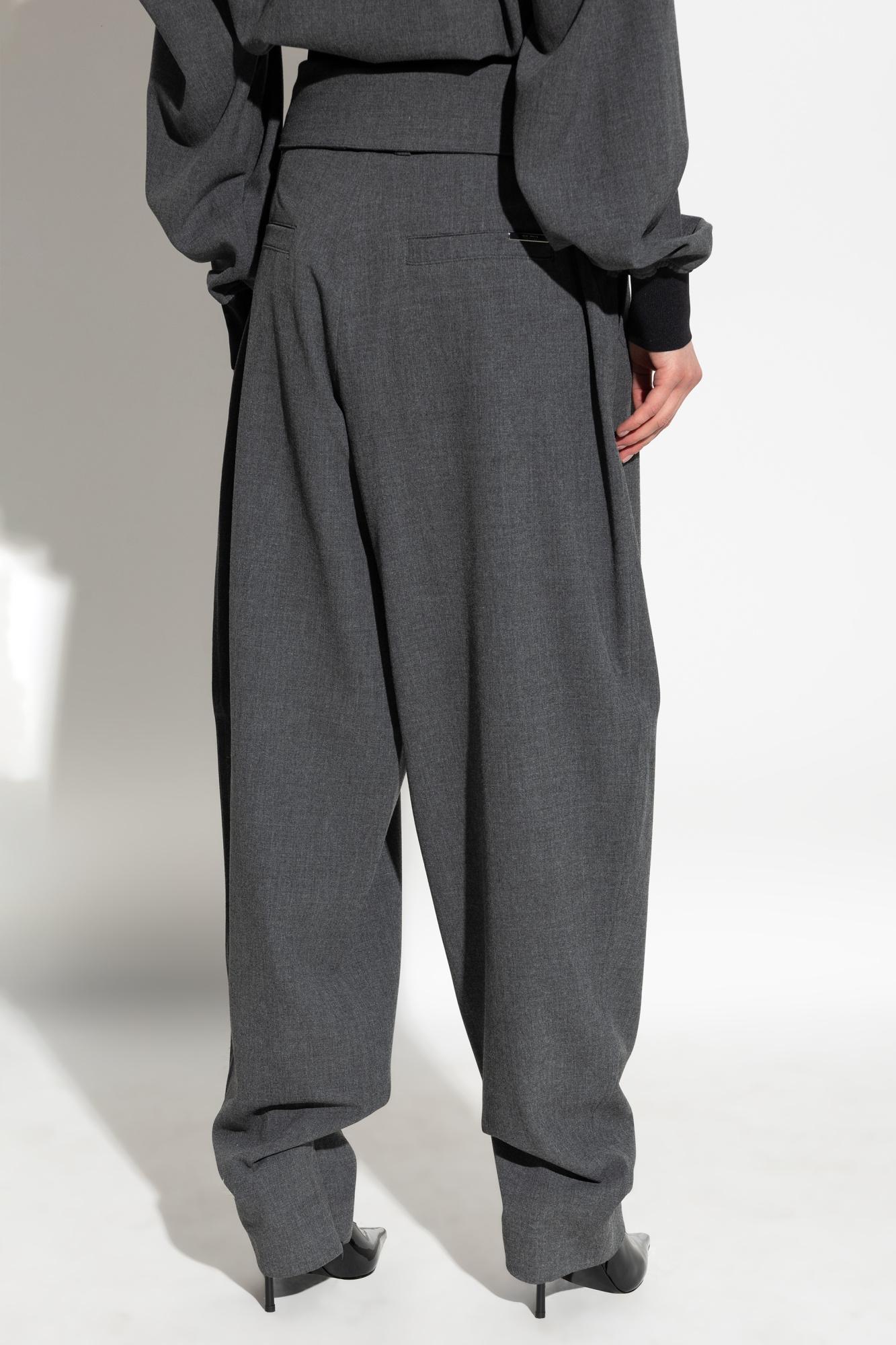 パンツ THE ATTICO Women Straight Pants 250WCP00034 876 GREY Low-rise straight cargo jeans in grey - The Attico | Mytheresa