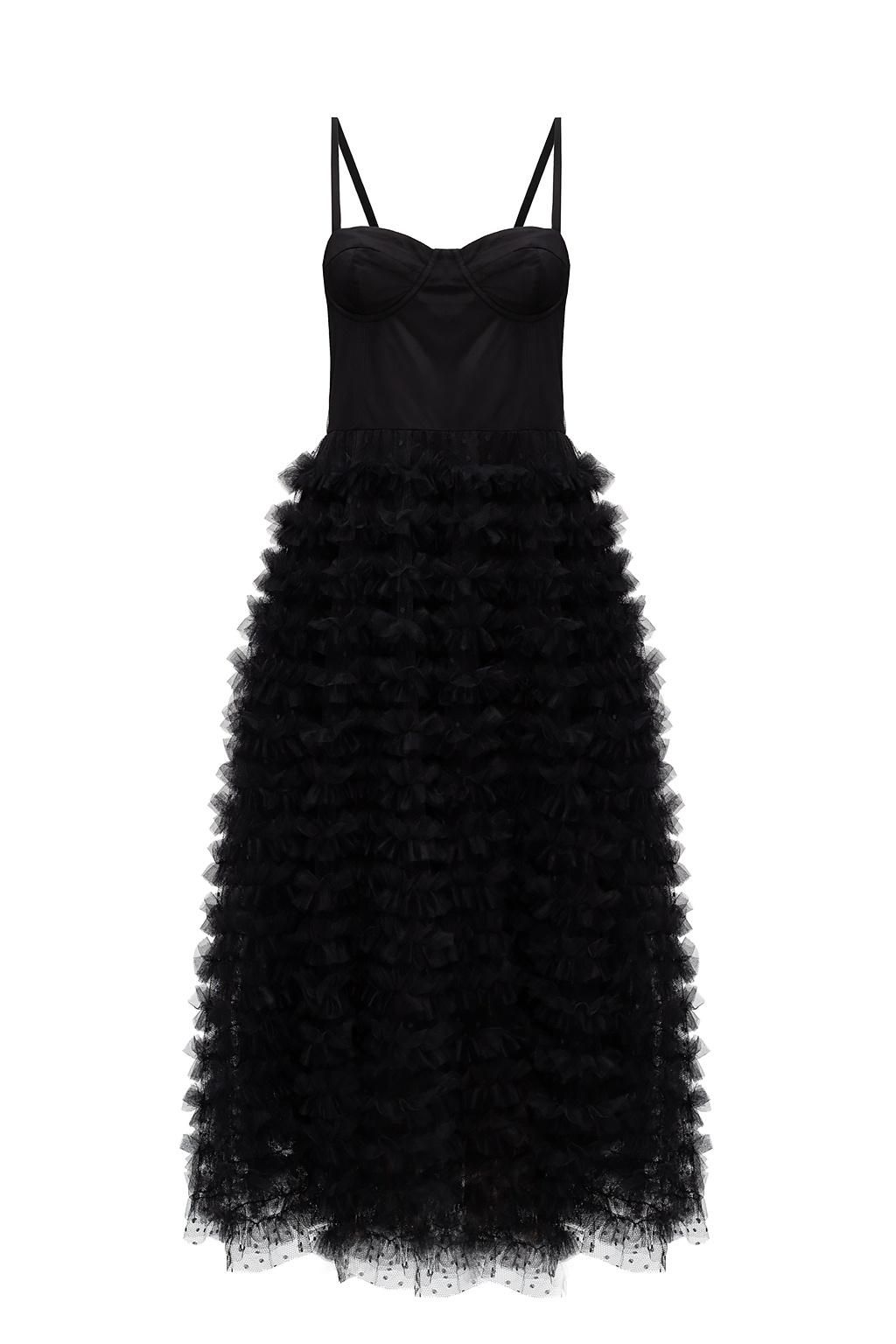 RED Valentino Tulle Dress With Corset Black - Lyst