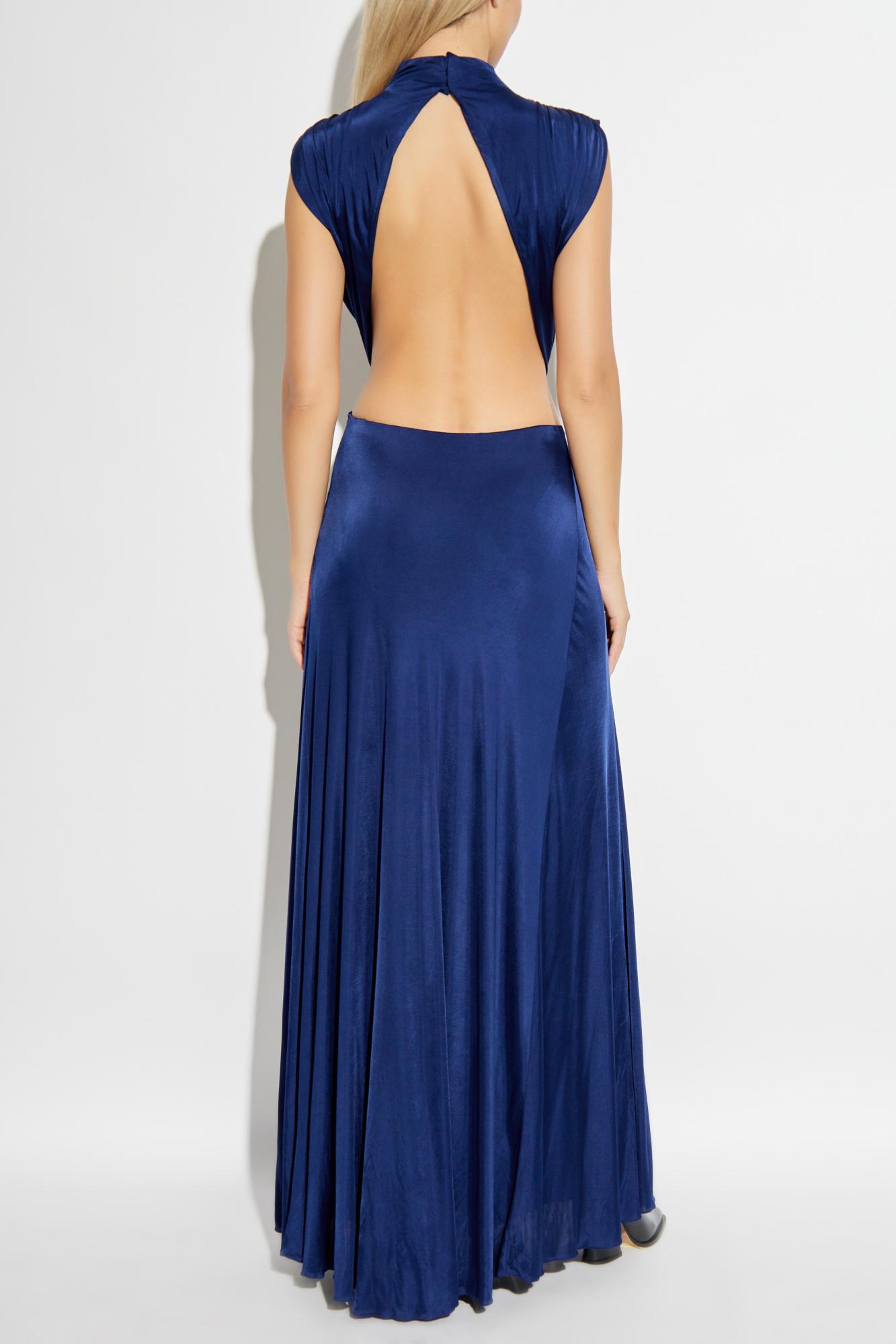 Loewe Long Dress With Back Slit in Blue | Lyst
