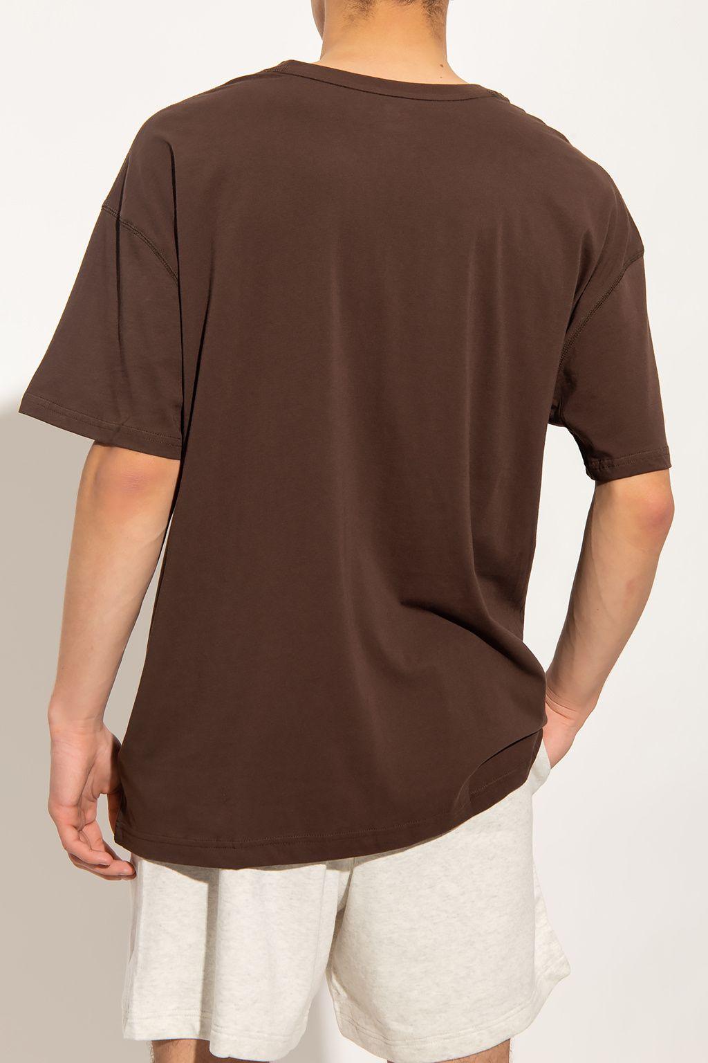 New Balance Logo T-shirt in Brown for Men | Lyst