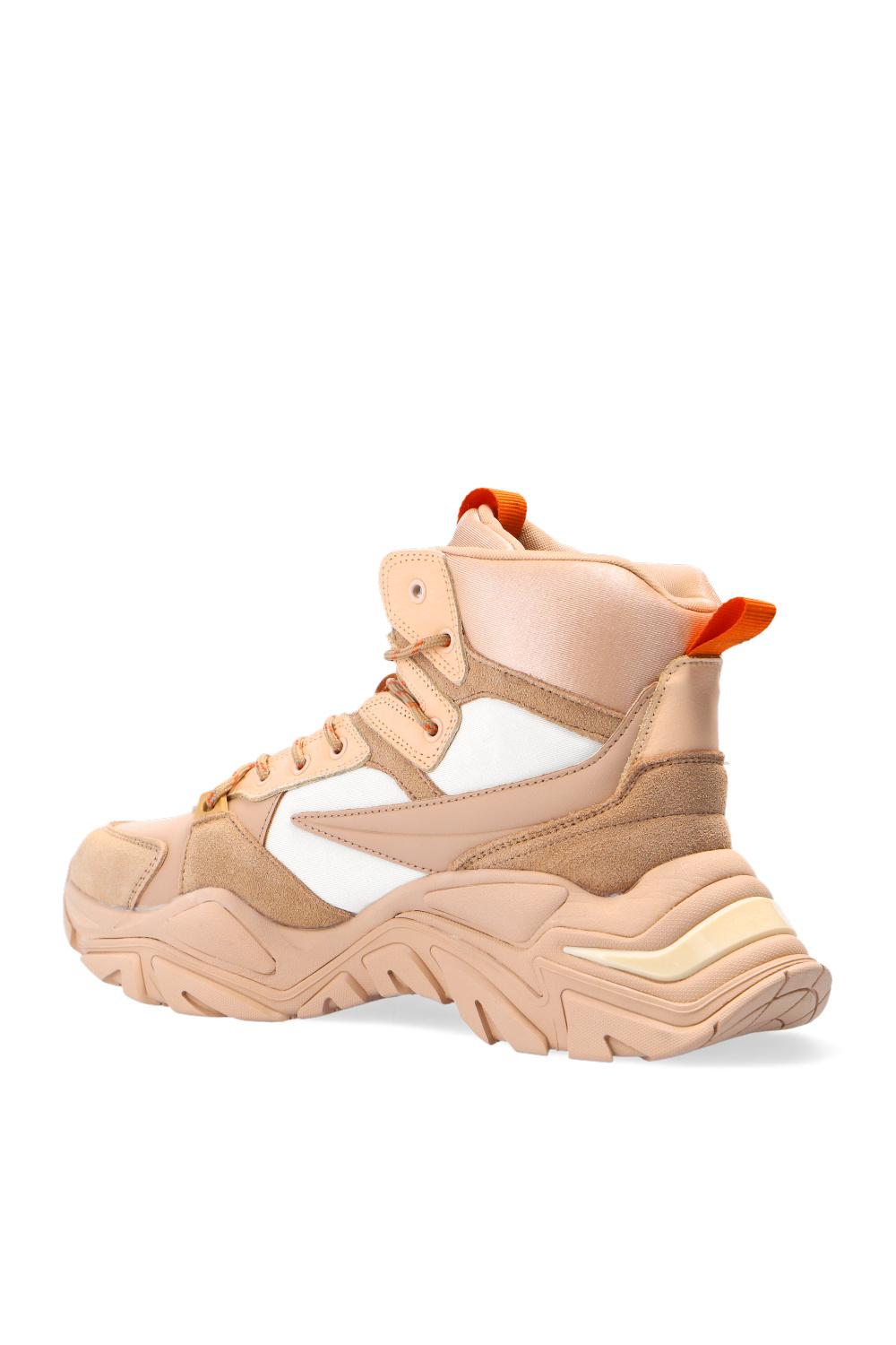 Fila Leather 'electrove' High-top Sneakers in Beige (Natural) - Lyst
