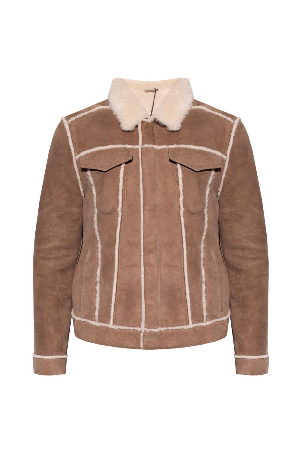 AllSaints Men's Brown 'hayle' Shearling Jacket