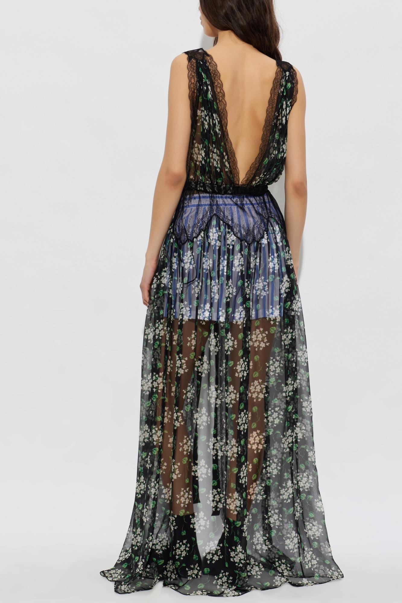 green emerald velvet dress Dolce & Gabbana Embroidered Daisy Midi Fitted Dress White Yellow