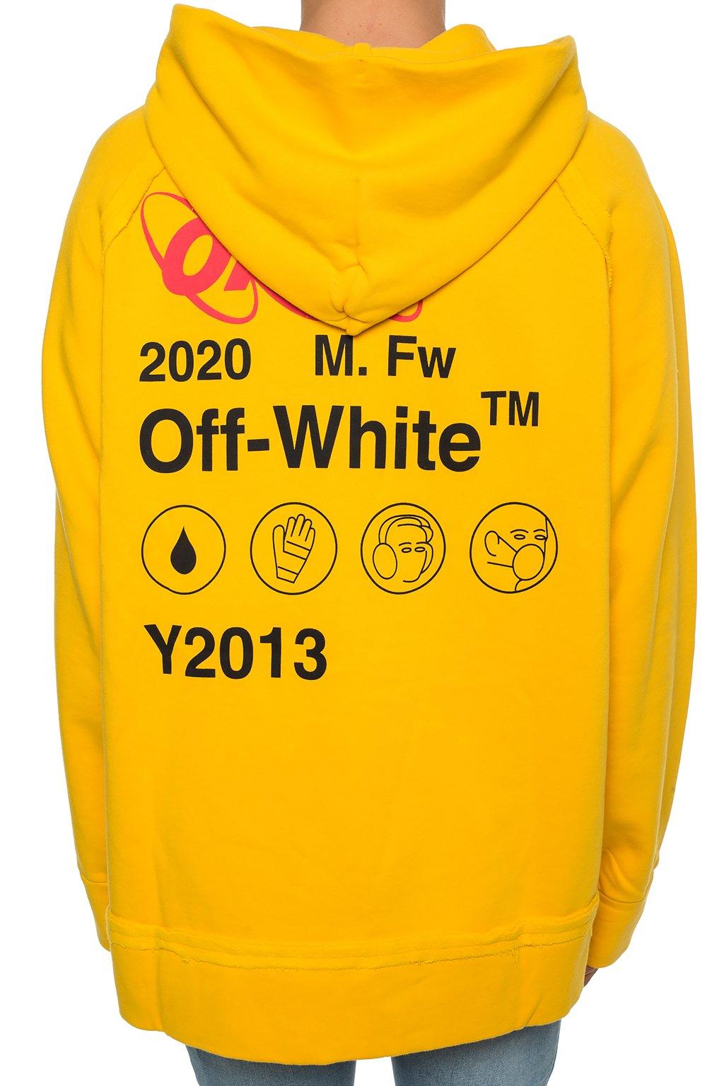 Off-White c/o Virgil Abloh Cotton Industrial Y013 Hoodie in Yellow,Black (Yellow) for Men - Lyst