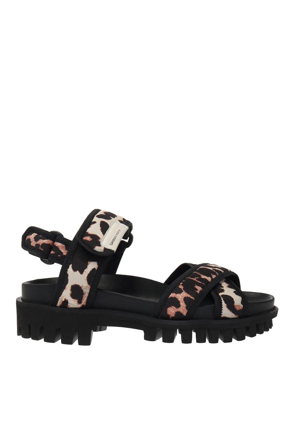 ganni sandals black