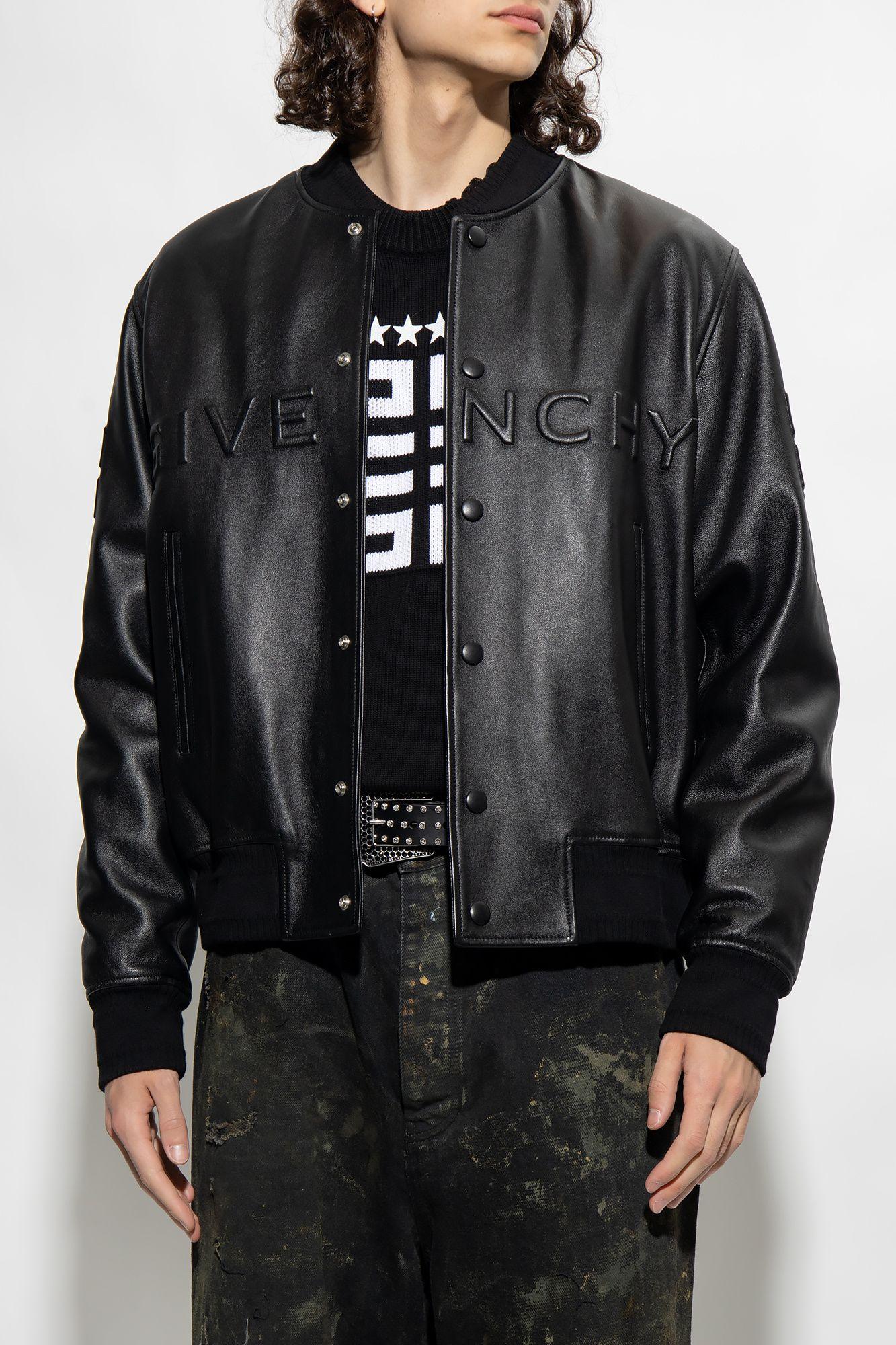 Givenchy leather bomber clearance jacket