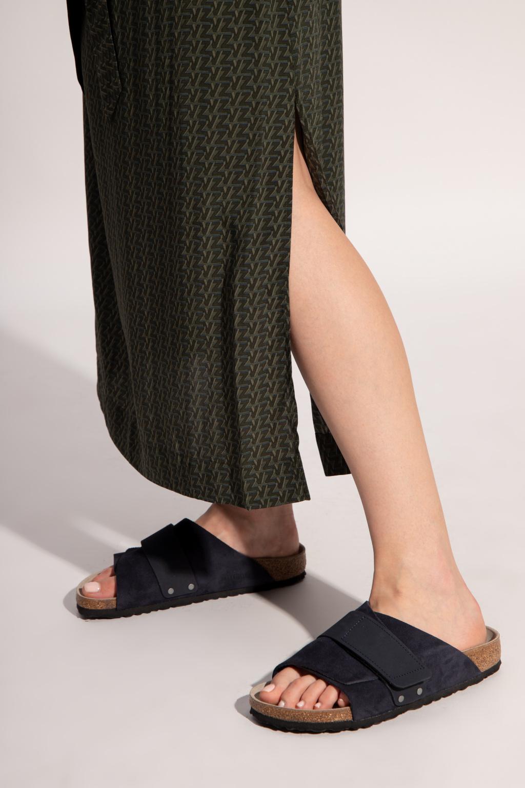 Birkenstock 'kyoto' Slides in Blue | Lyst