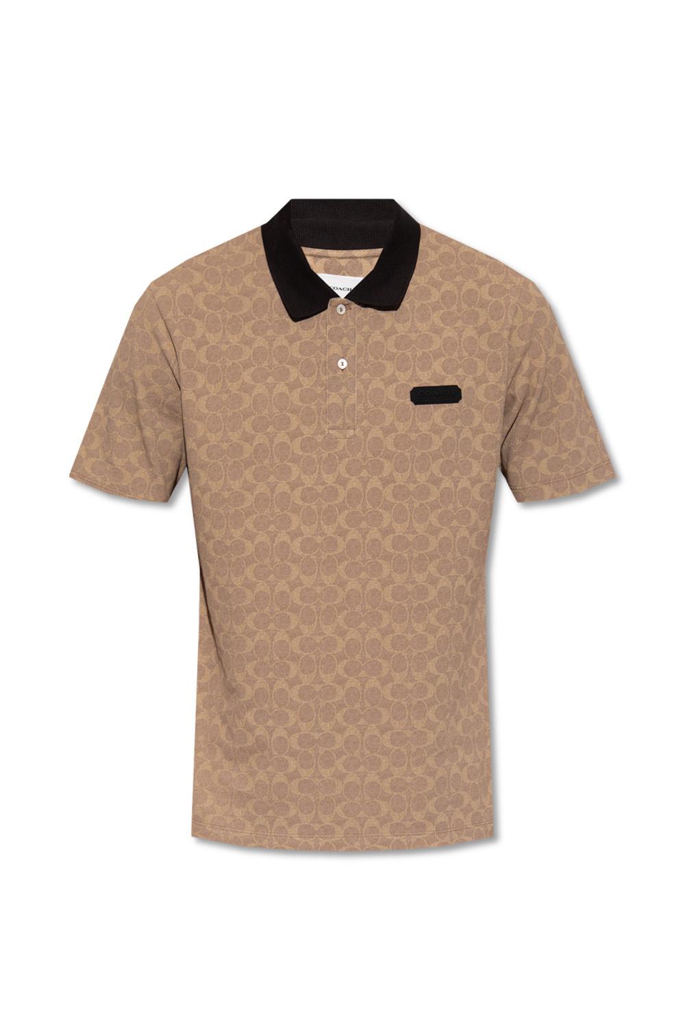 COACH Appliquéd Polo Shirt in Natural for Men | Lyst