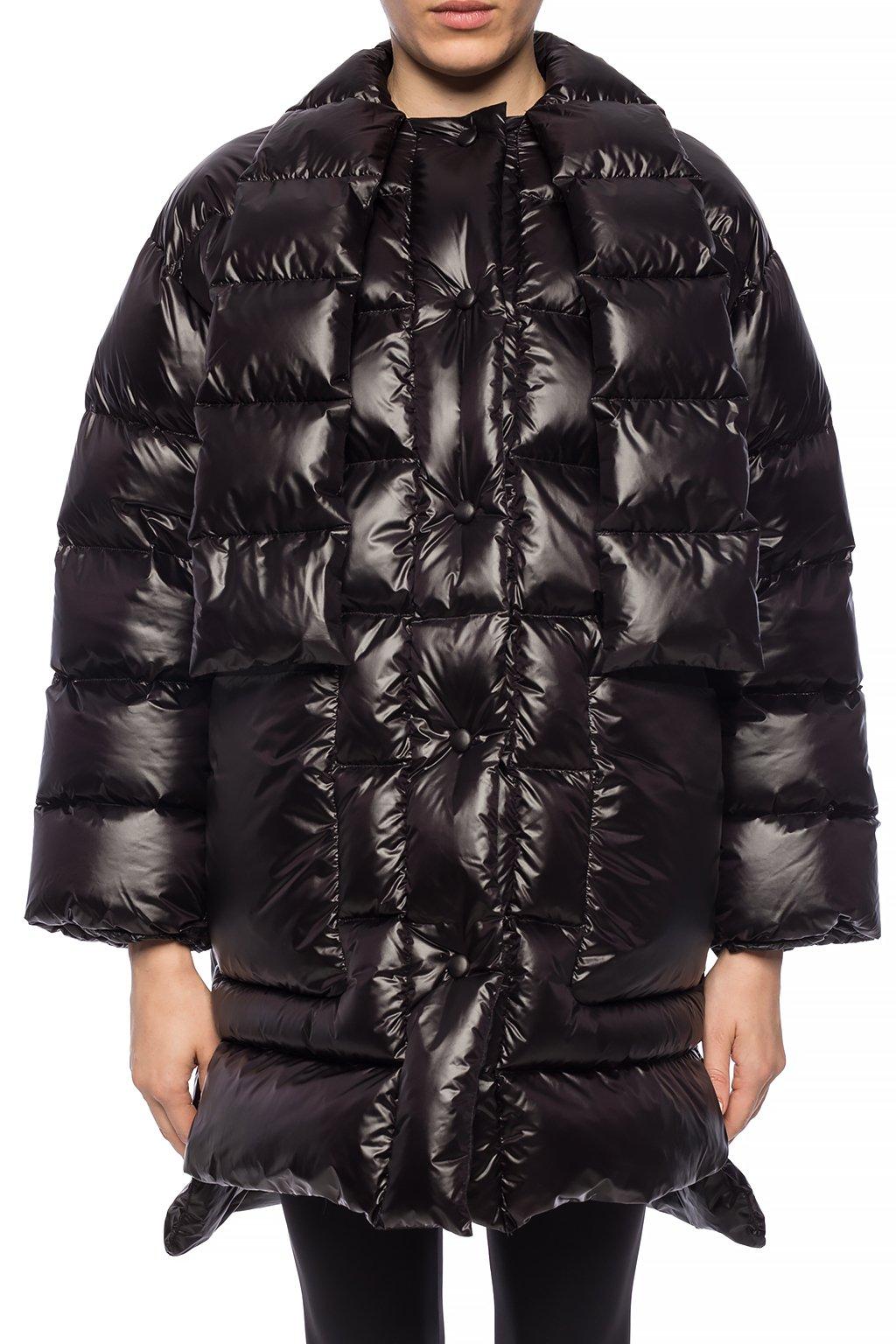 RED Valentino Synthetic Quilted Down Jacket With Tie Fastening in Black ...