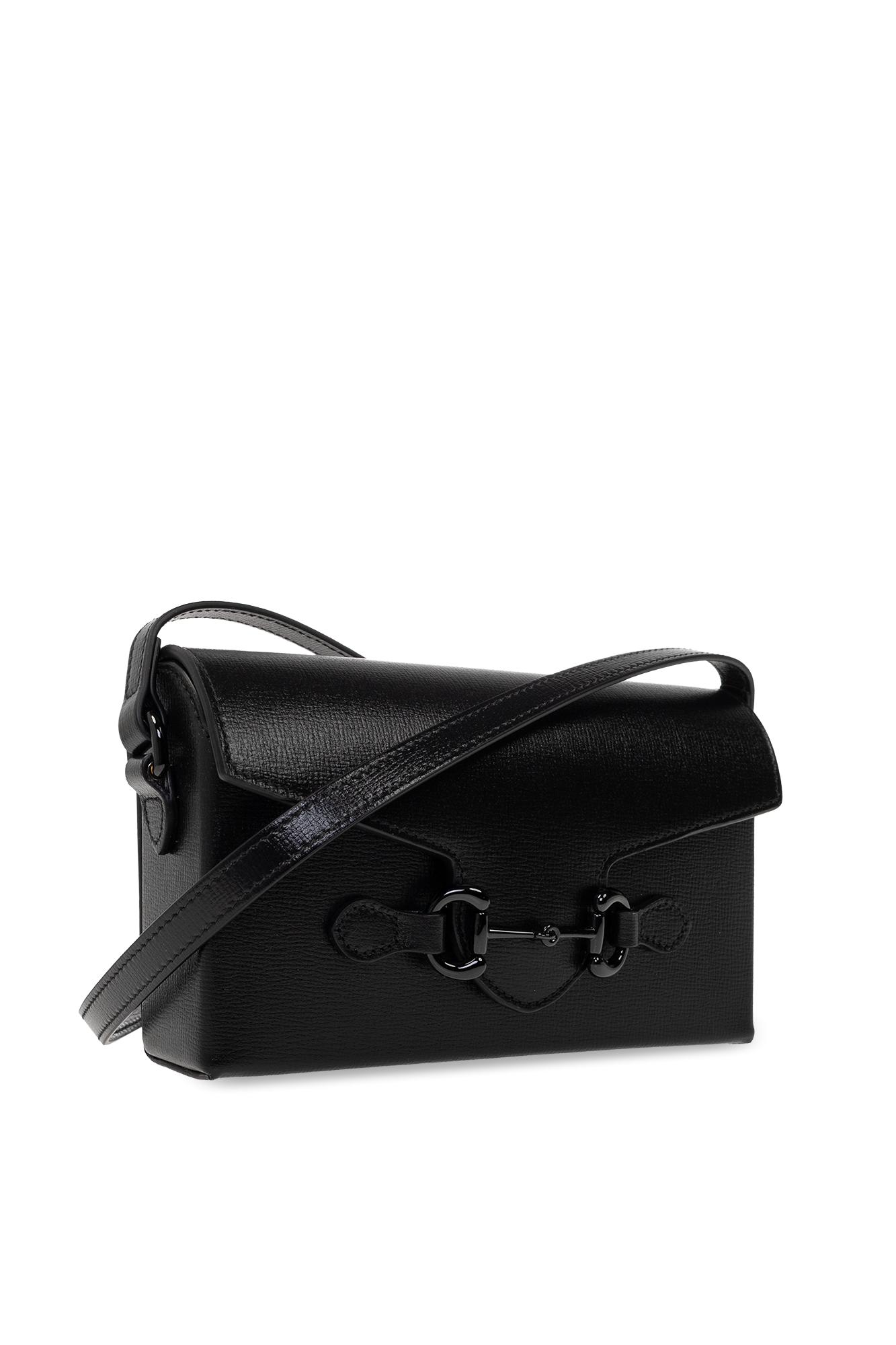 Gucci Horsebit 1955 Mini Rounded Bag in Black