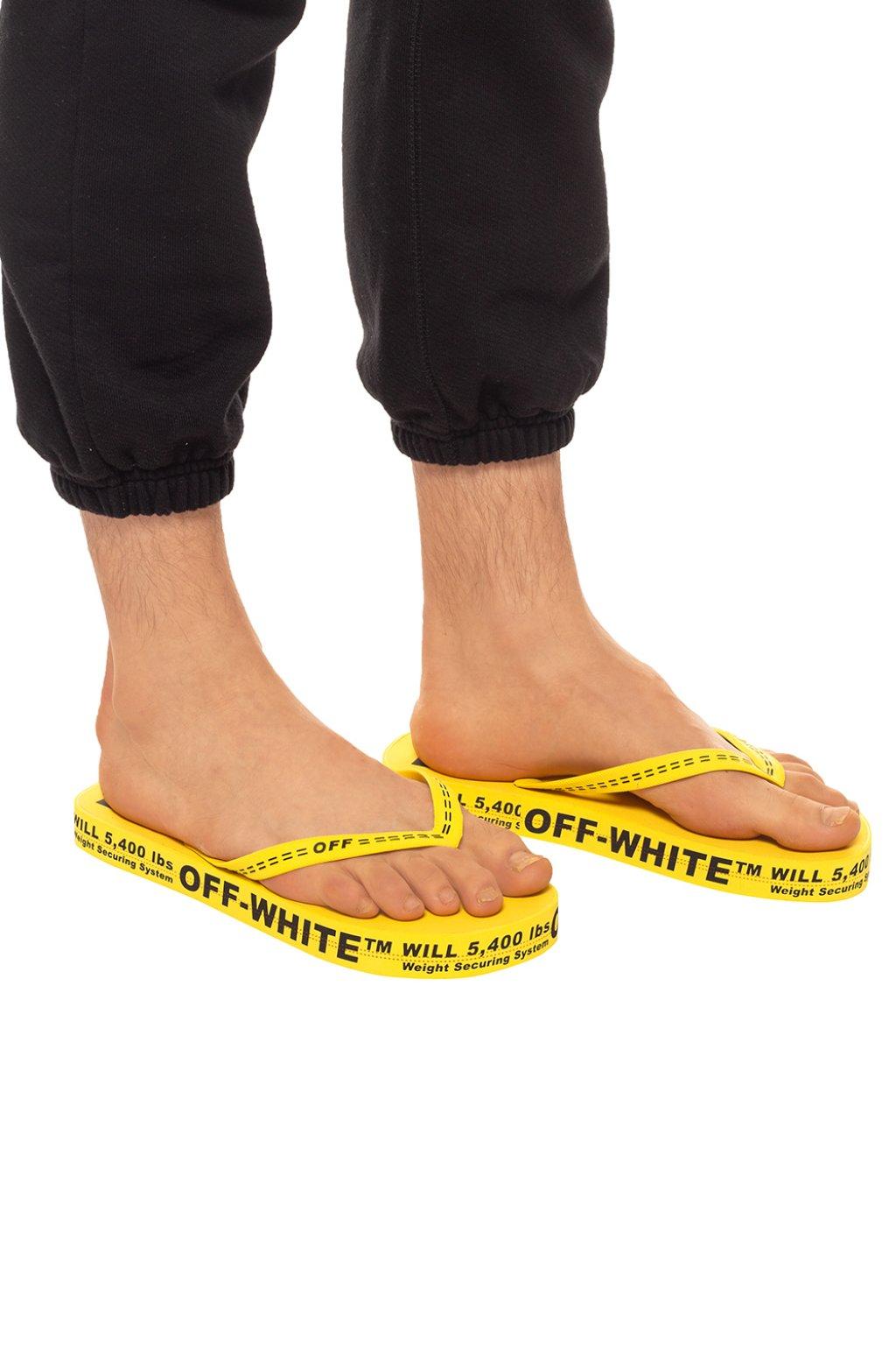 womens off white flip flops