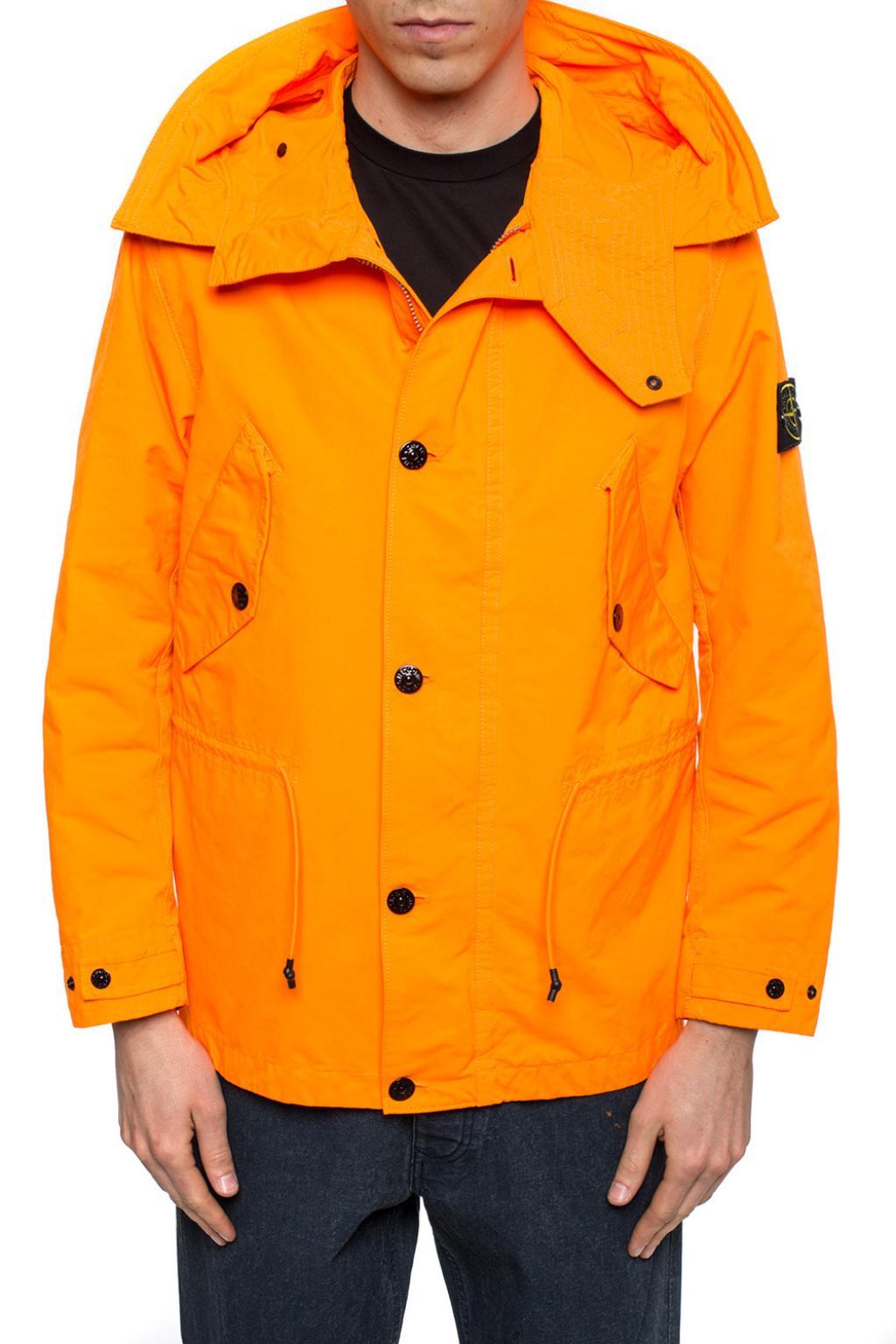 Stone Island Synthetic David Fluo Wind Jacket in Dark Orange (Orange) for  Men | Lyst