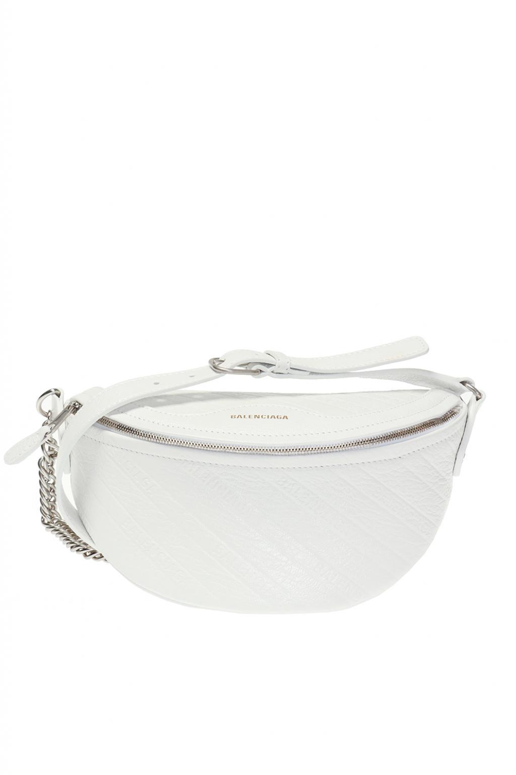 Balenciaga Leather 'souvenirs' Belt Bag White | Lyst