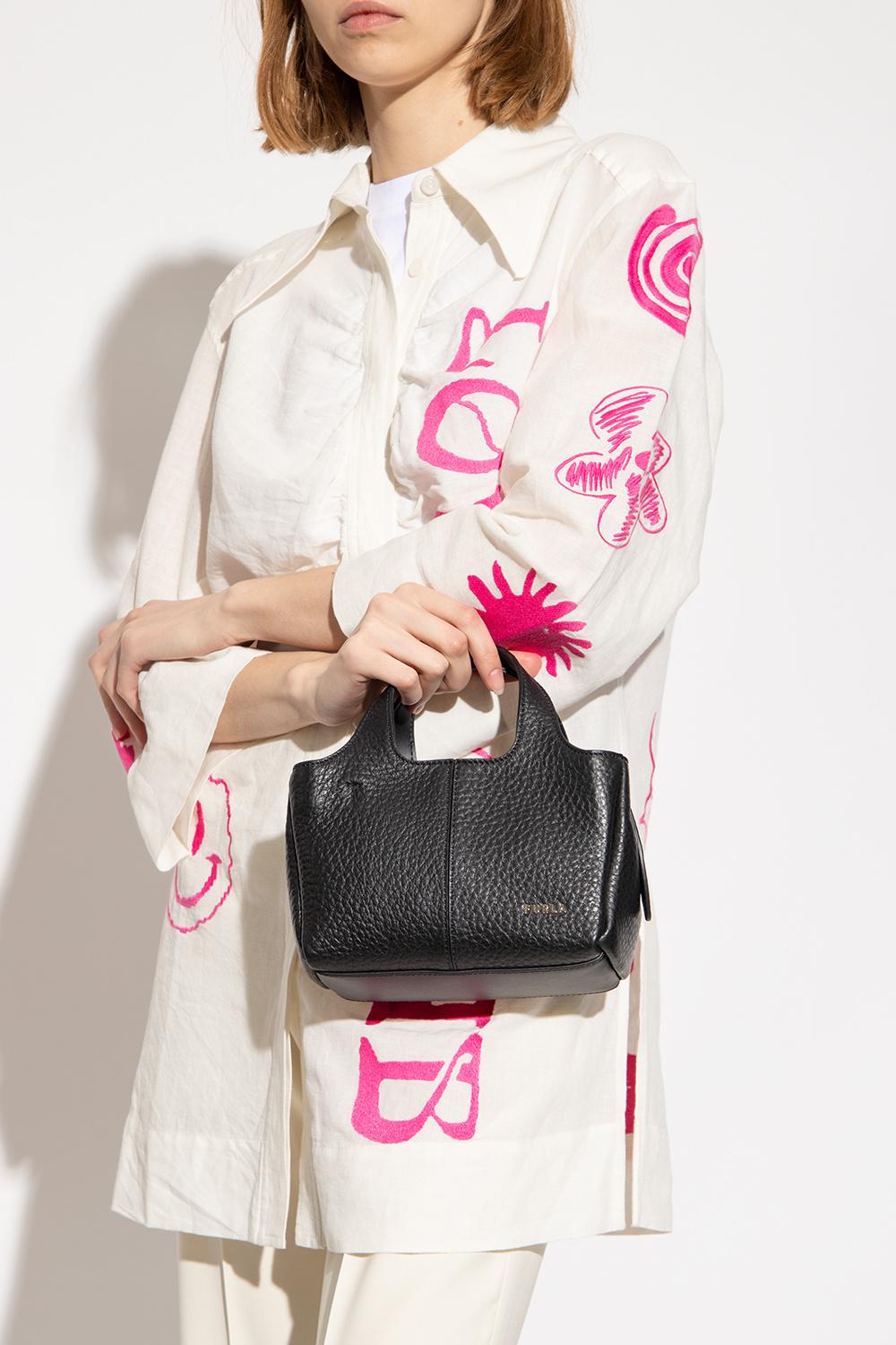 Furla Leather 'elsa Mini' Shoulder Bag in Black | Lyst