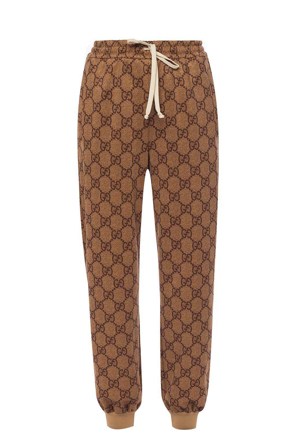 Gucci Logo-patterned jogging Pants in Brown - Lyst