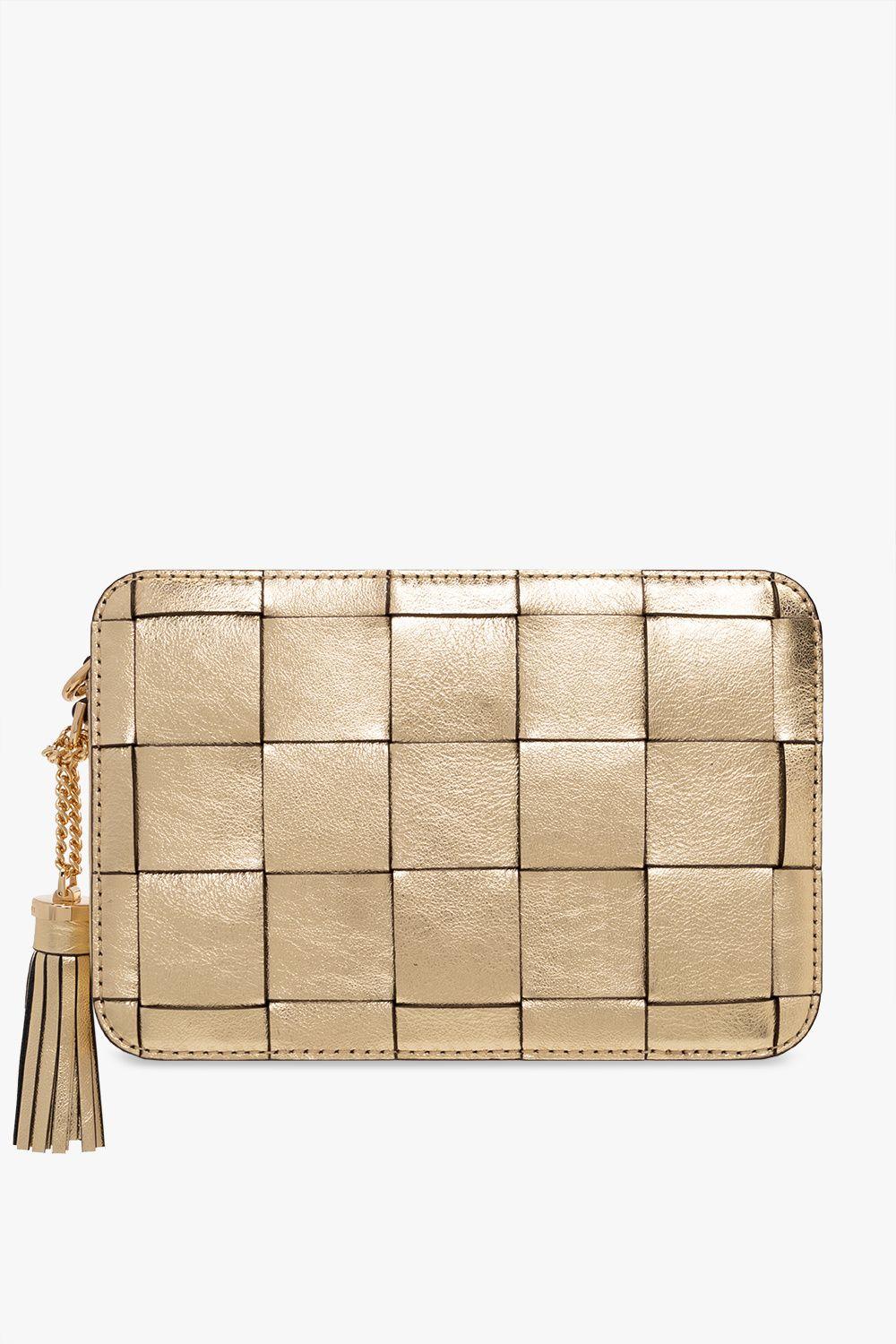 Michael Kors Metallic Gold Leather Medium Ginny Crossbody Bag Michael Kors