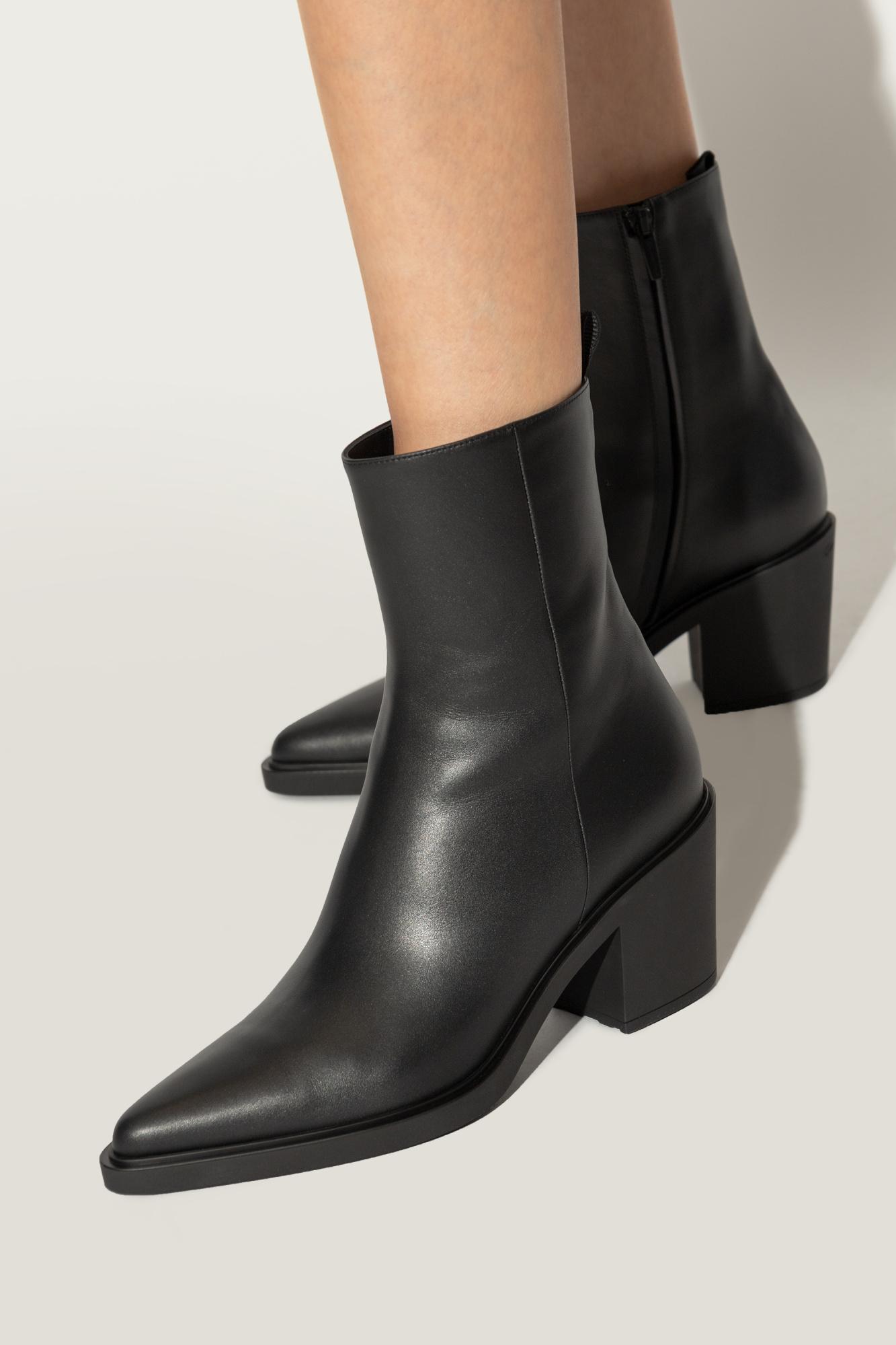 Gianvito Rossi Leather Ankle Boots Dylan in Black | Lyst