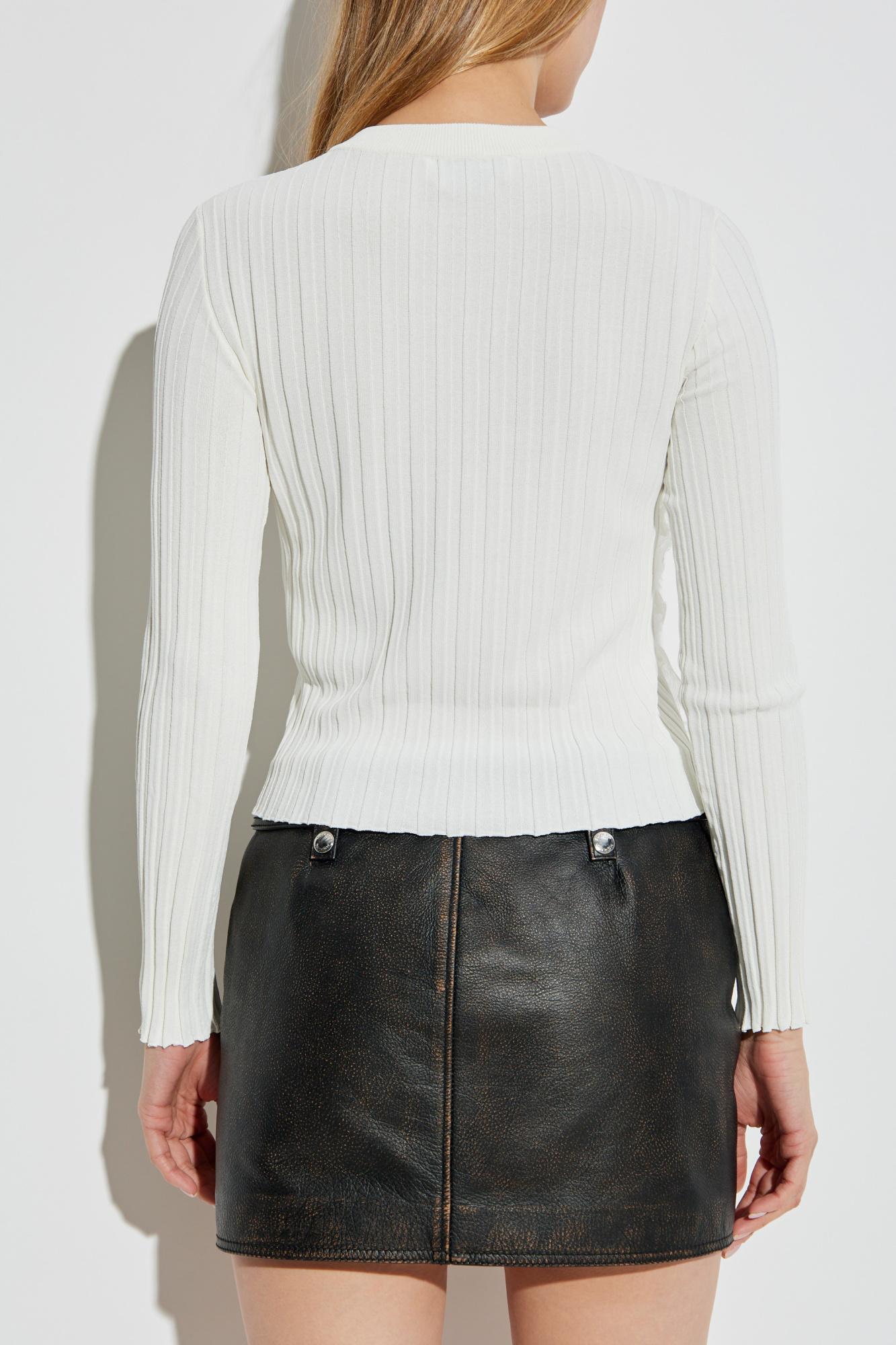 McQueen Ribbed Top in Black | Lyst