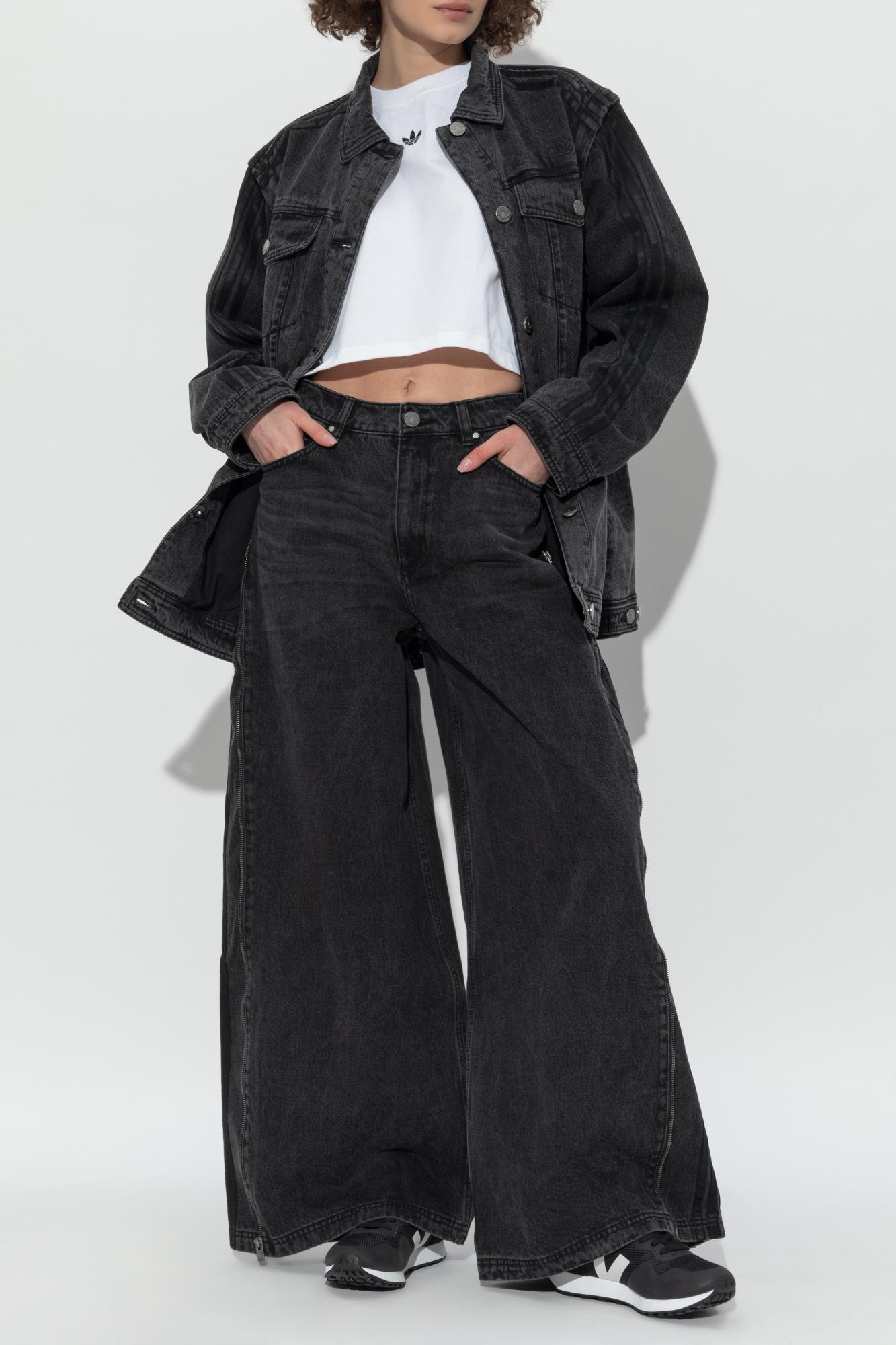 wide leg jeans adidas originals jeans verdes black