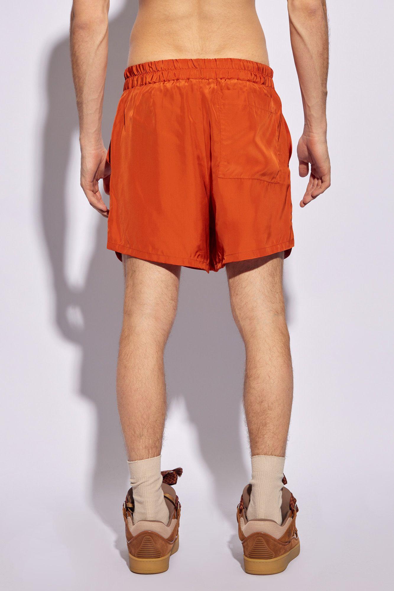 Orange Three-Pocket Shorts