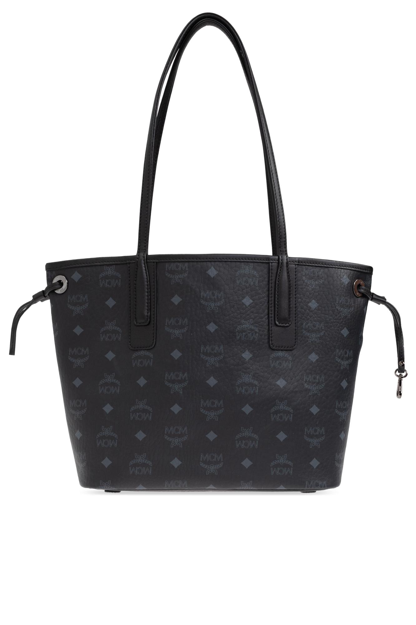 Black mcm tote bag hotsell