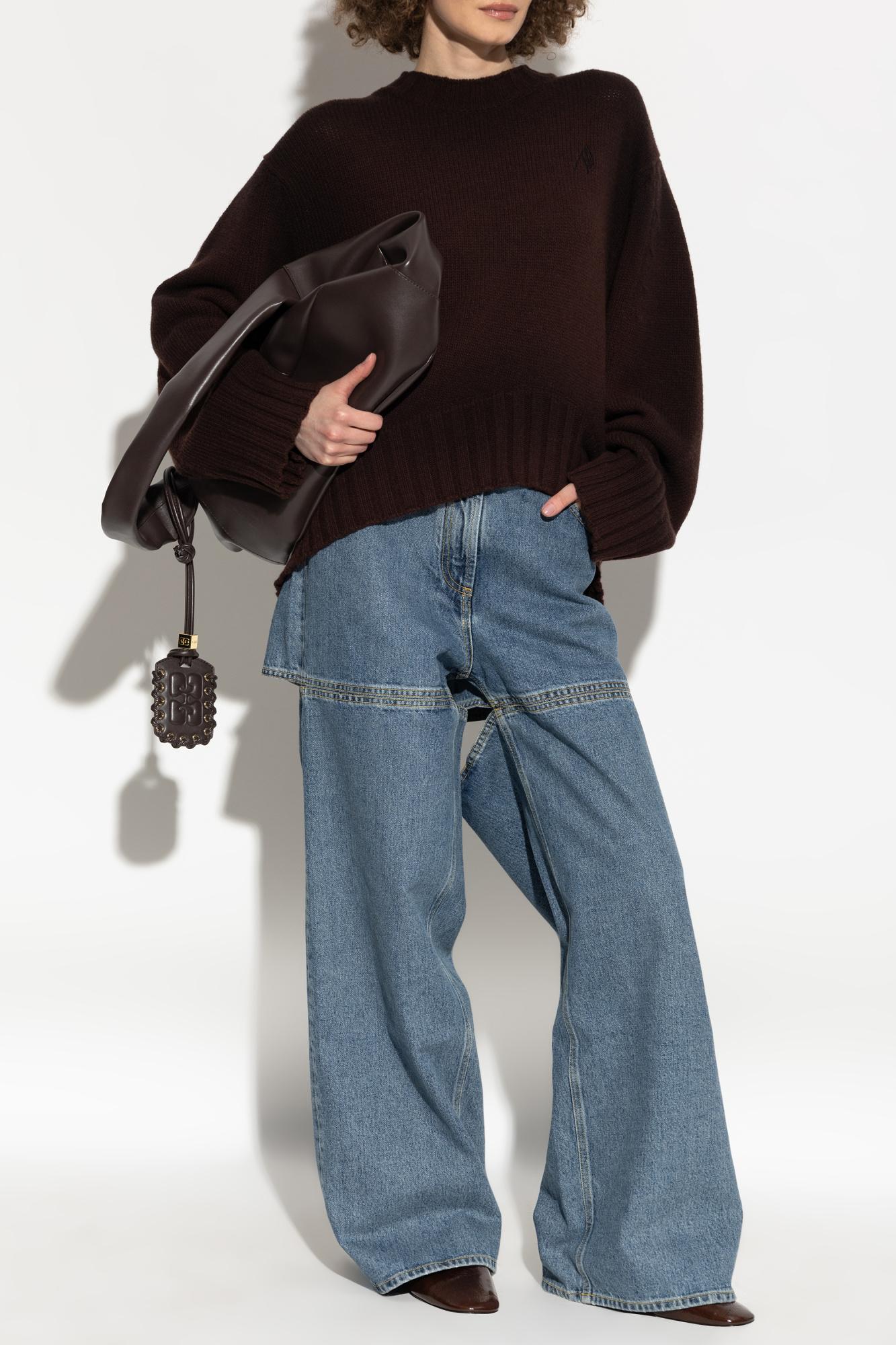 デニム・ジーパン The Attico Baggy Leg Cotton Denim Jeans The Attico Sky Blue baggy jeans with large pockets | TheDoubleF