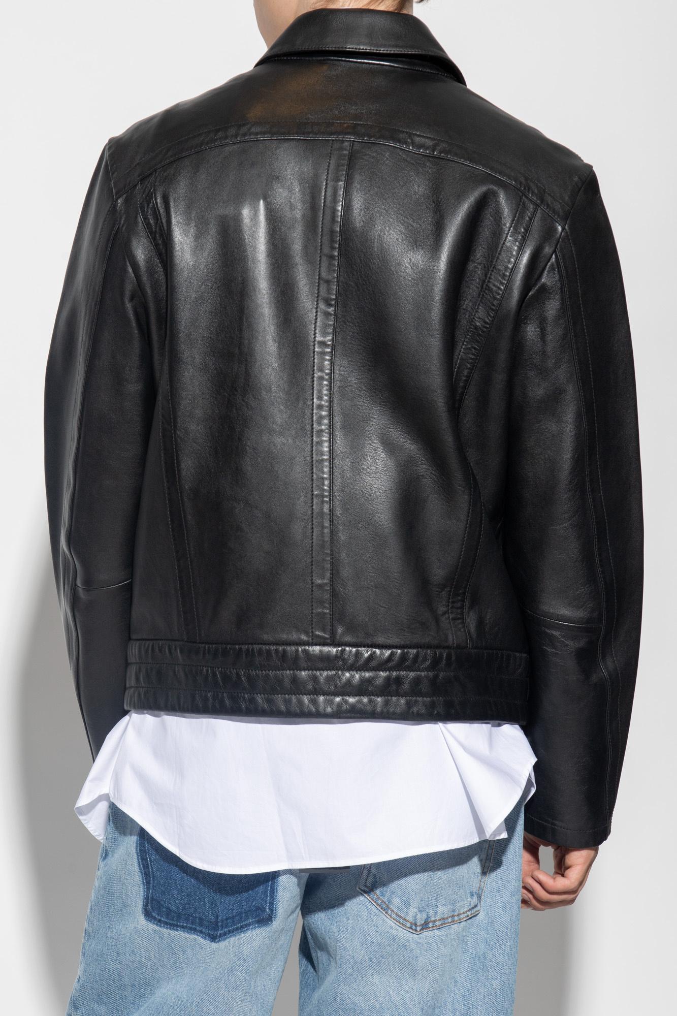DIESEL 'l-hudson' Leather Jacket in Black for Men | Lyst UK