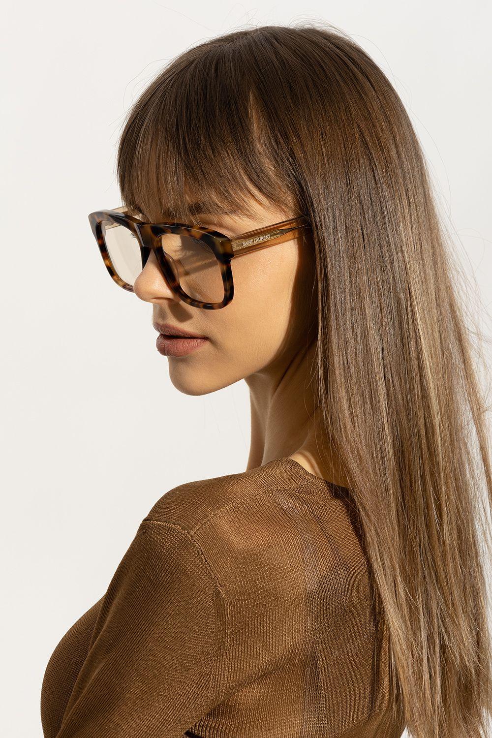Saint Laurent 'sl 558' Sunglasses in Brown | Lyst