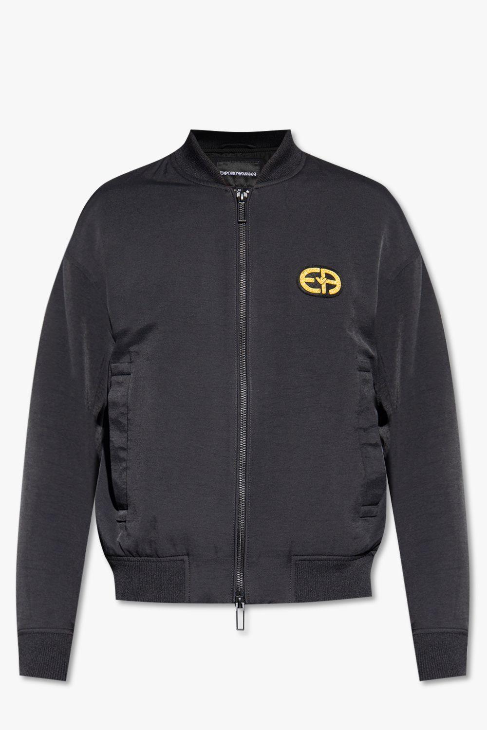 春色3カラー✧ 20FW EMPORIO ARMANI ビックロゴボンバージャケット