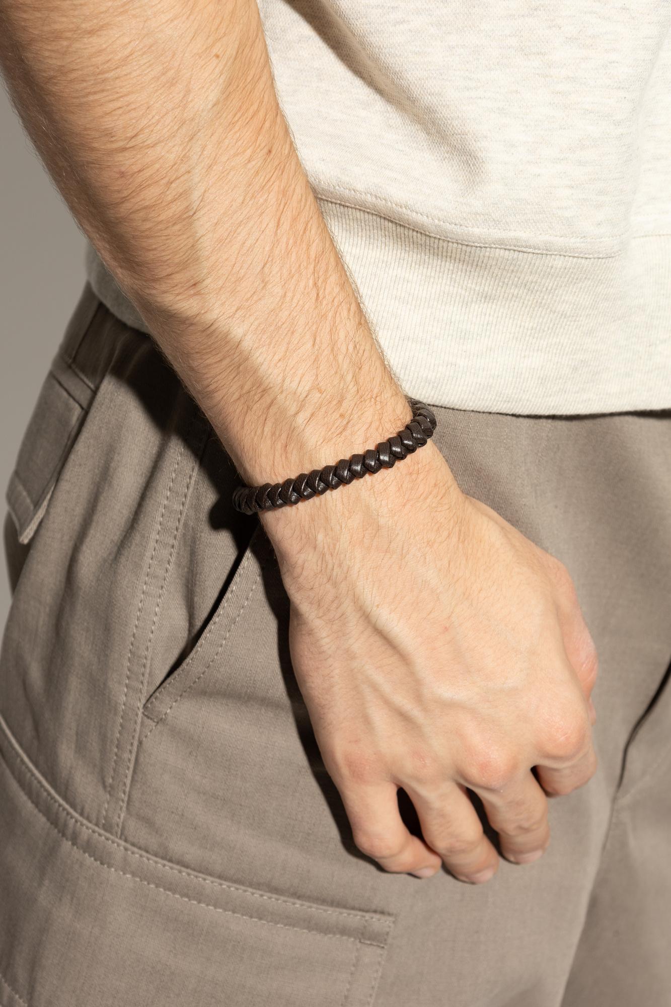 アクセサリーその他 BOTTEGA VENETA Leather bracelet Nero Bottega Veneta Nero Intrecciato Nappa Bracelet in Black for