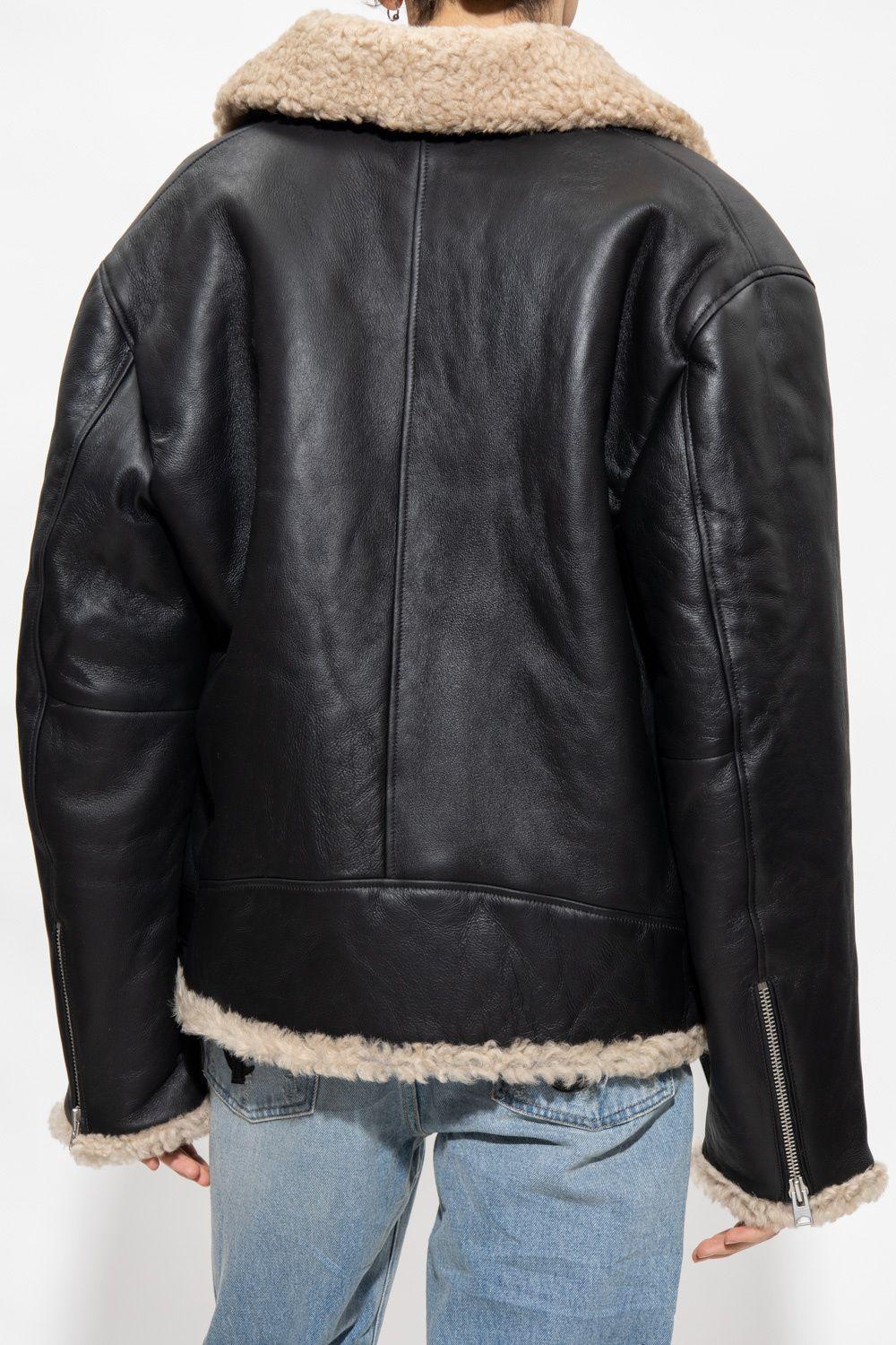 AllSaints 'hamel' Shearling Jacket in Black for Men | Lyst