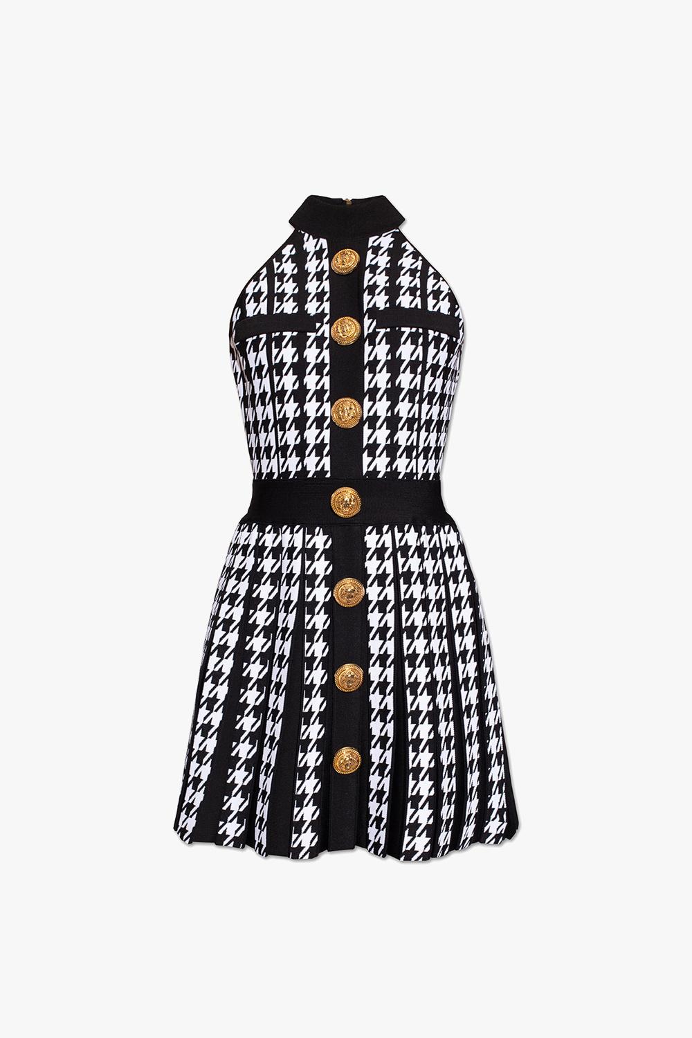herlipto Houndstooth Belted Knit Dressひざ丈ワンピース - ROASTERSCAPARAOCOM