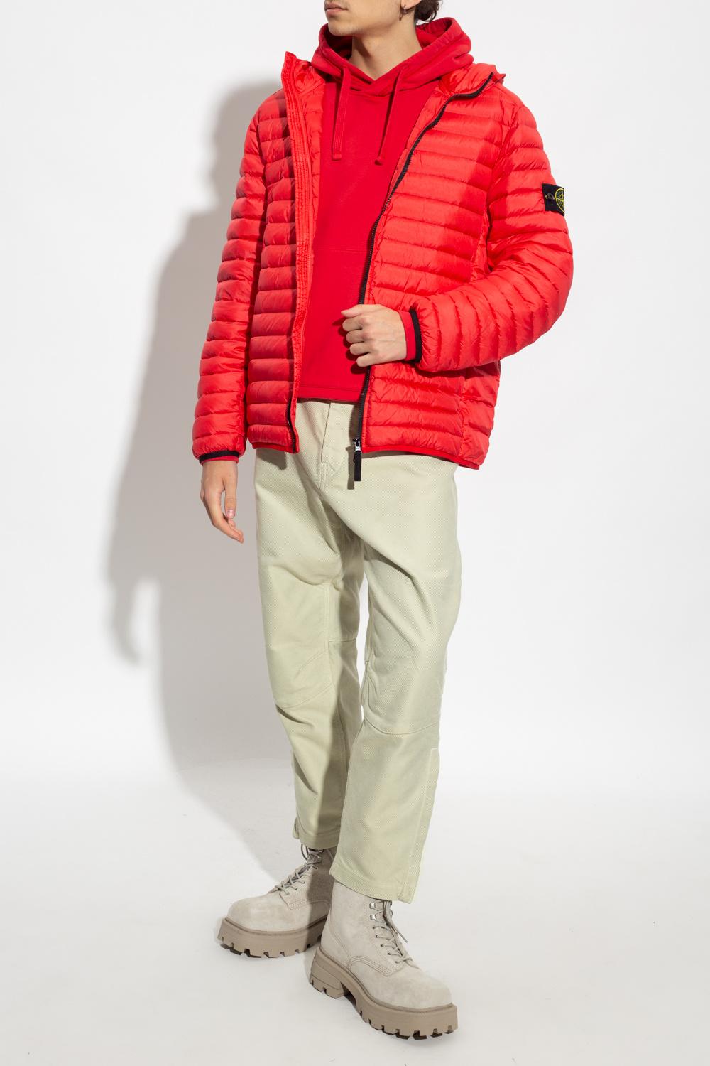Stone Island Down Jacket in Red for Men | Lyst UK
