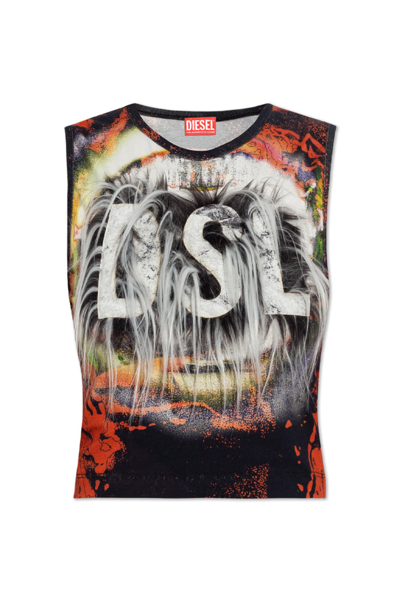 DIESEL Top With Logo T-Grafite, ' in Red | Lyst