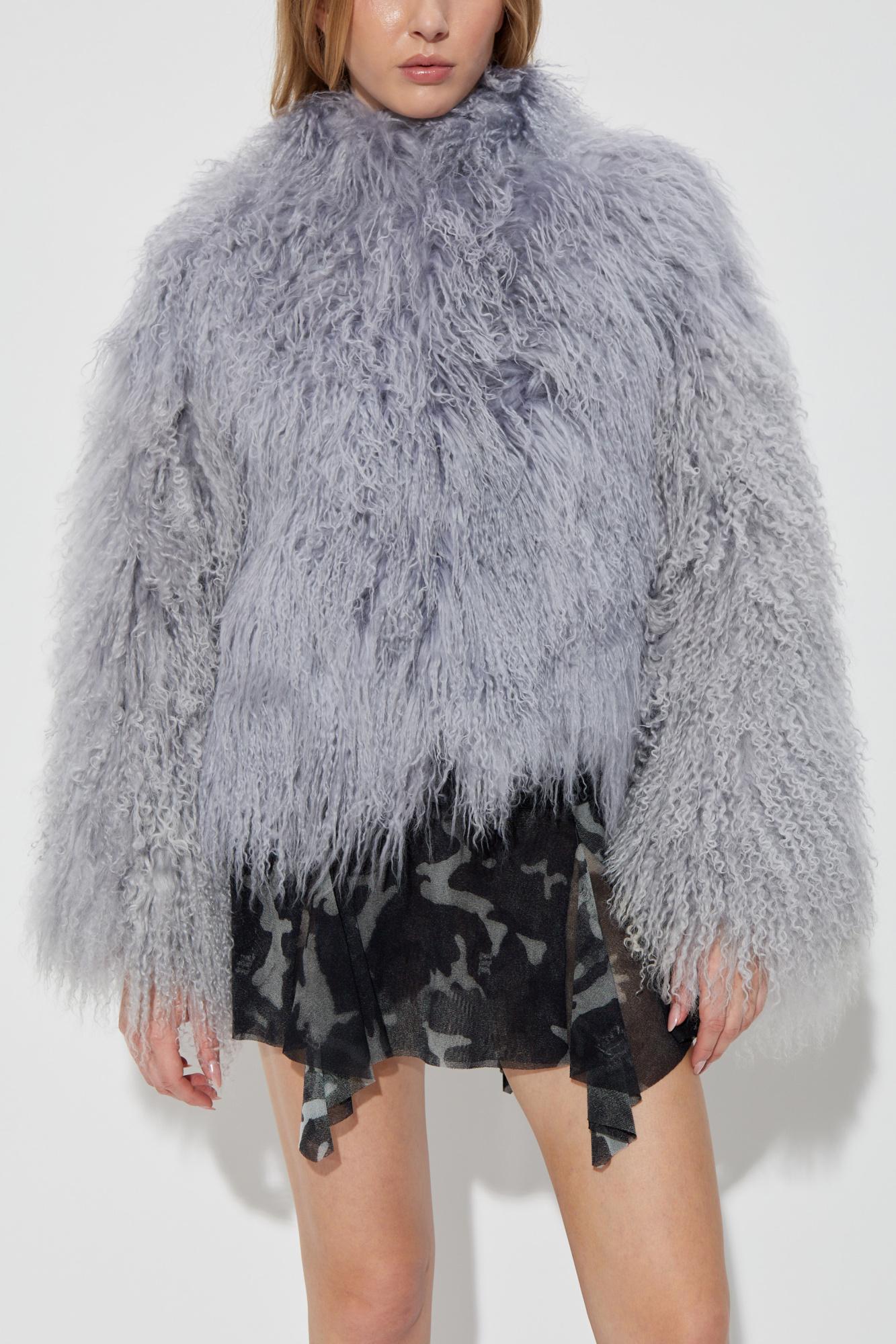 MISBHV Fur Coat With Pockets in Grey Lyst UK