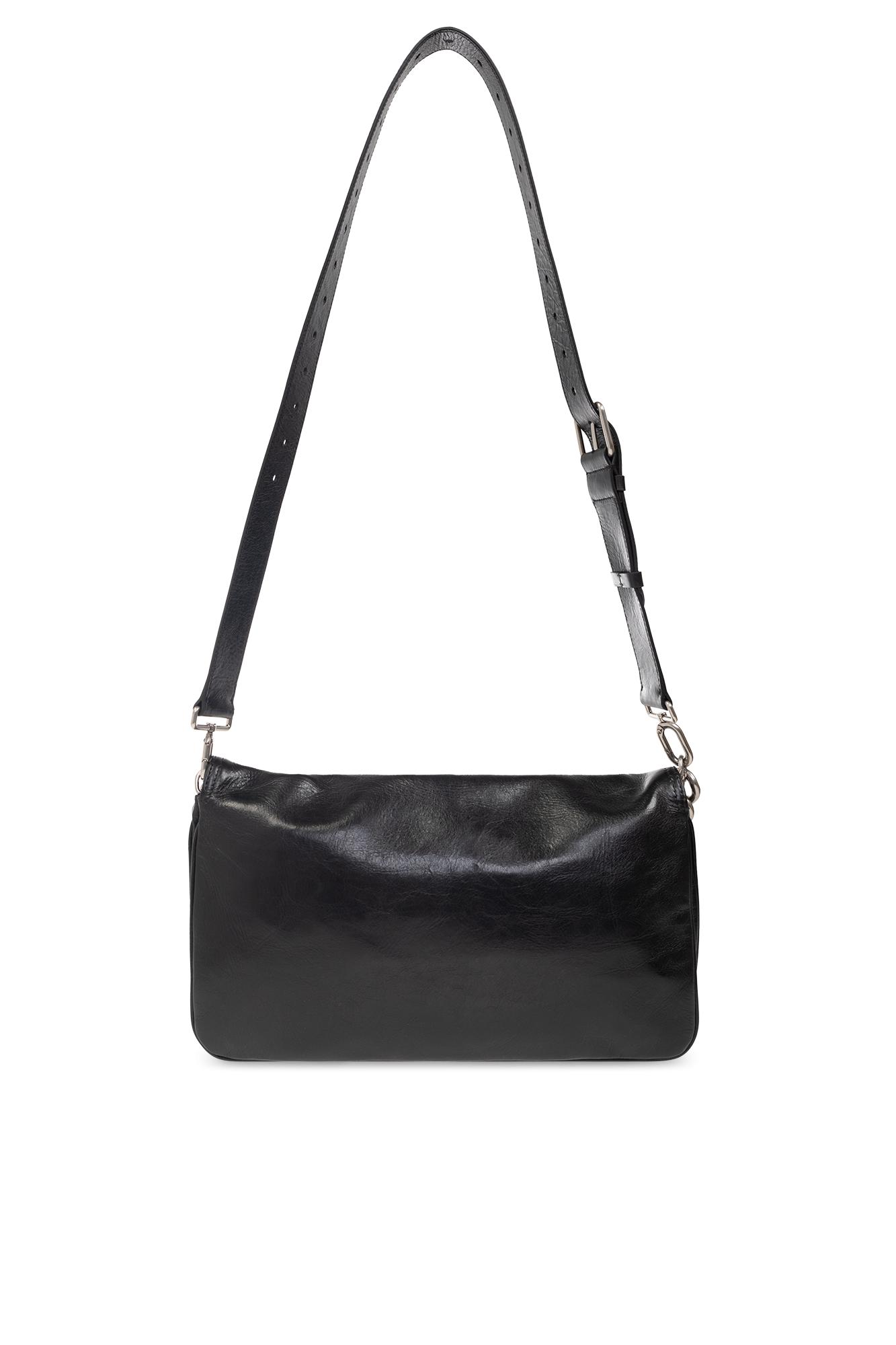 Balenciaga 'Bb Soft Medium Flap' Shoulder Bag in Black