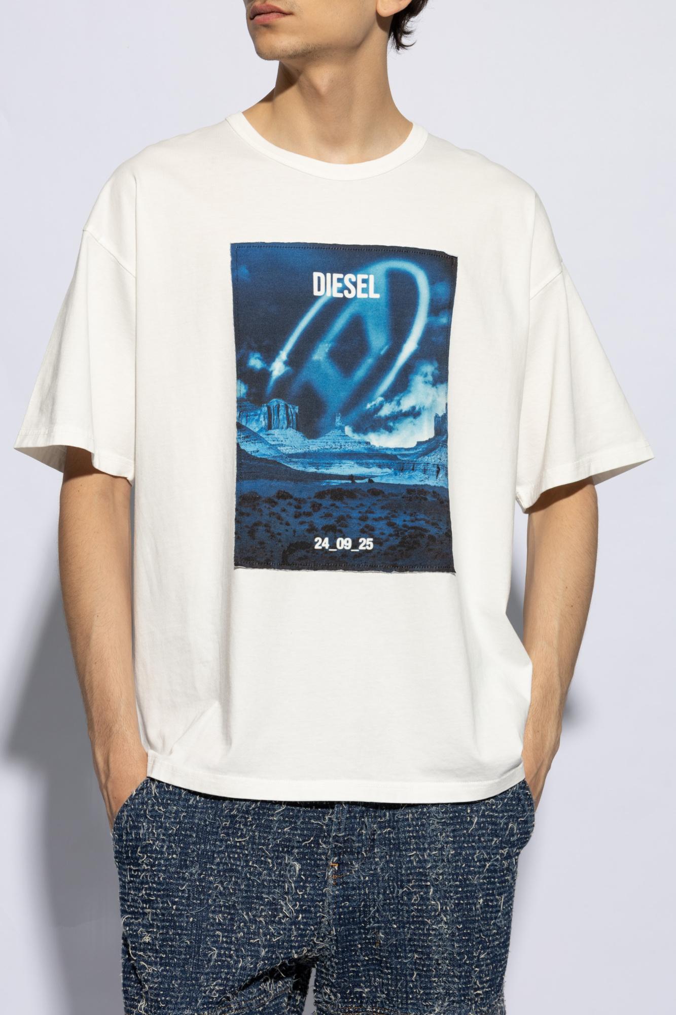 【DIESEL】T-Boxt-Q16 DIESEL T-Shirt 'T-Boxt-Q16' in Blue for Men | Lyst