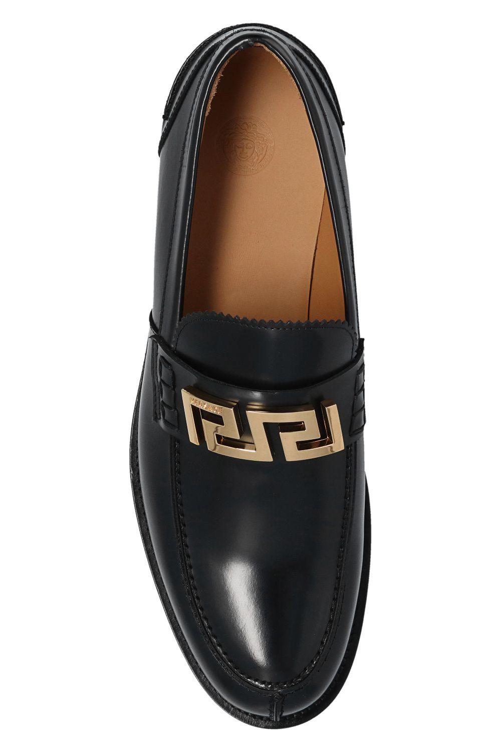 Versace hot sale black loafers