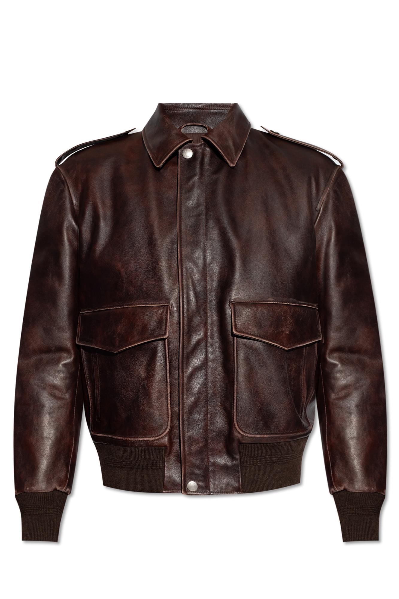 Bally Leather Jacket With Vintage Effect in Brown for Men Lyst UK