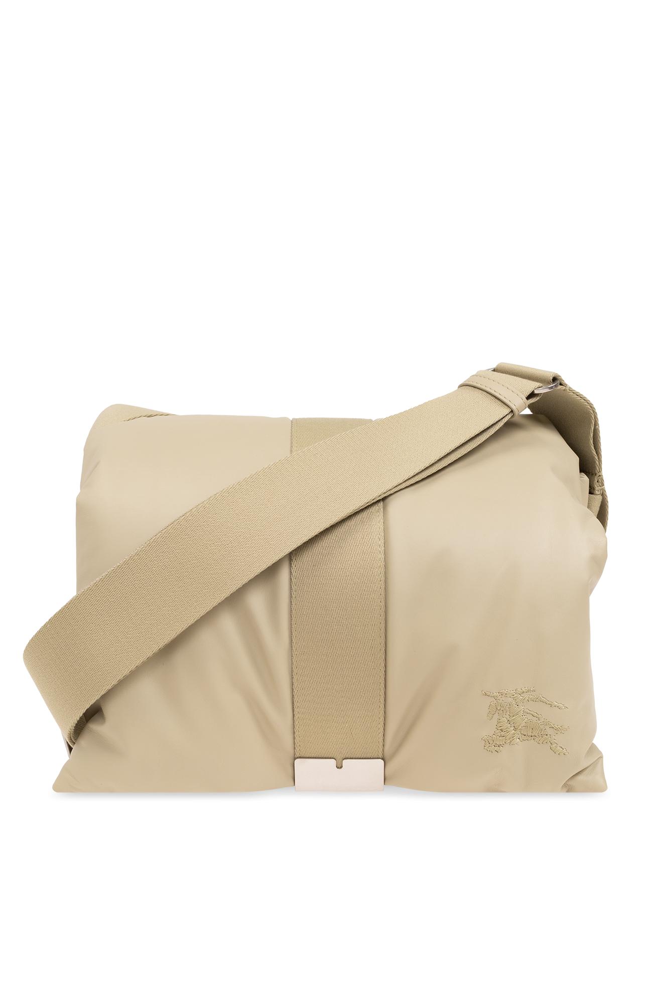 Burberry Equestrian Knight Pillow Crossbody Bag in Natural for Men