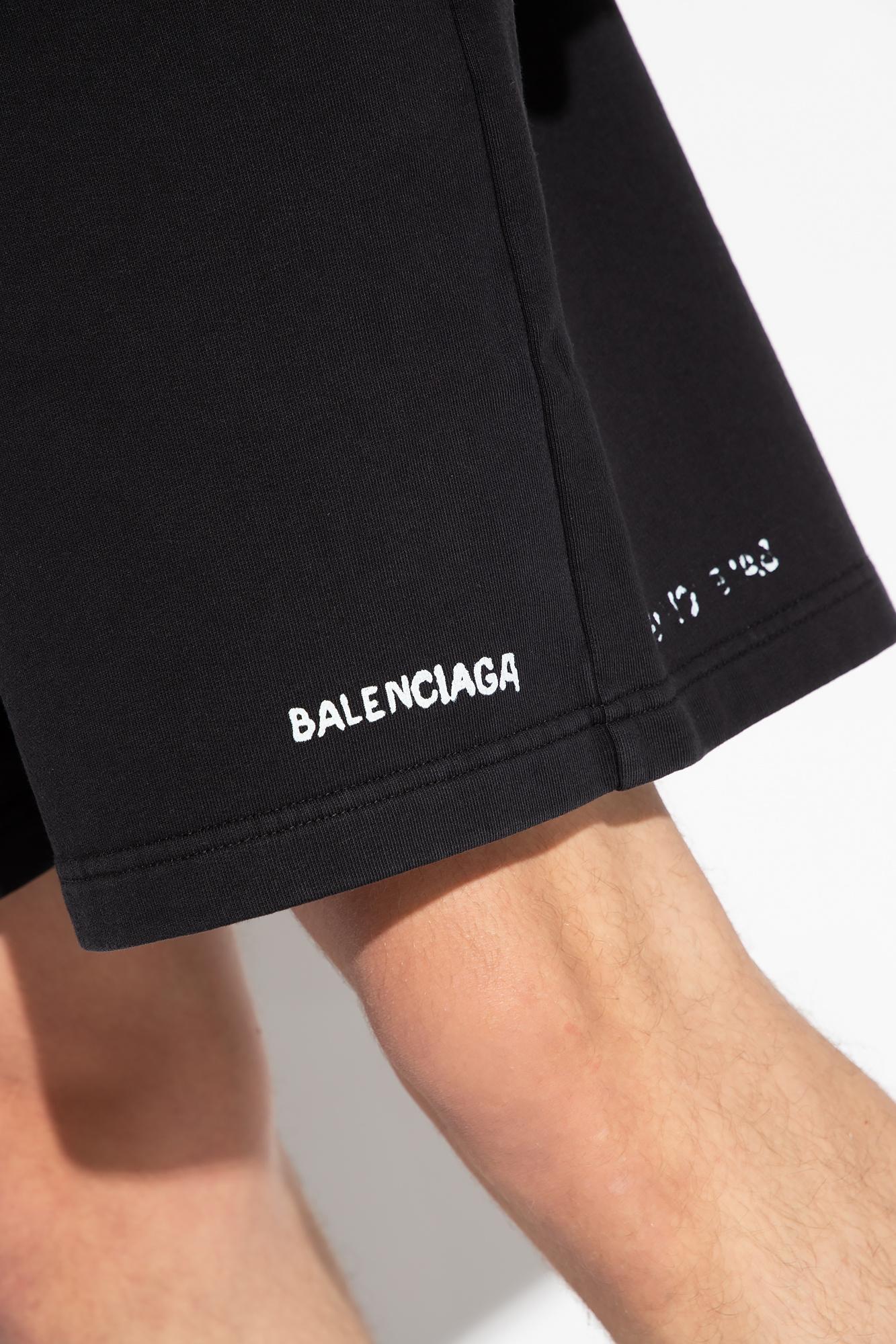 Balenciaga logo shorts sale