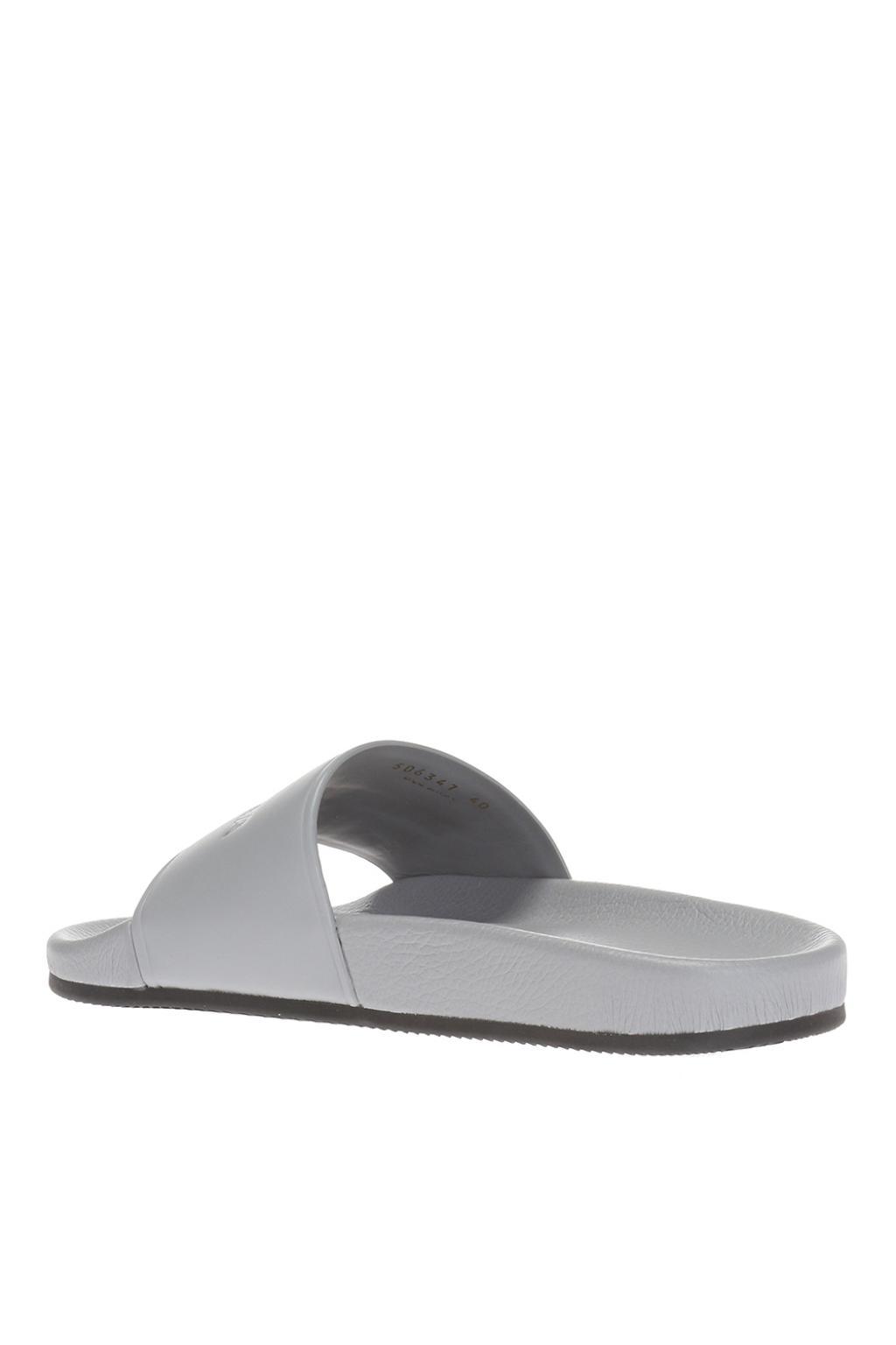balenciaga grey slides